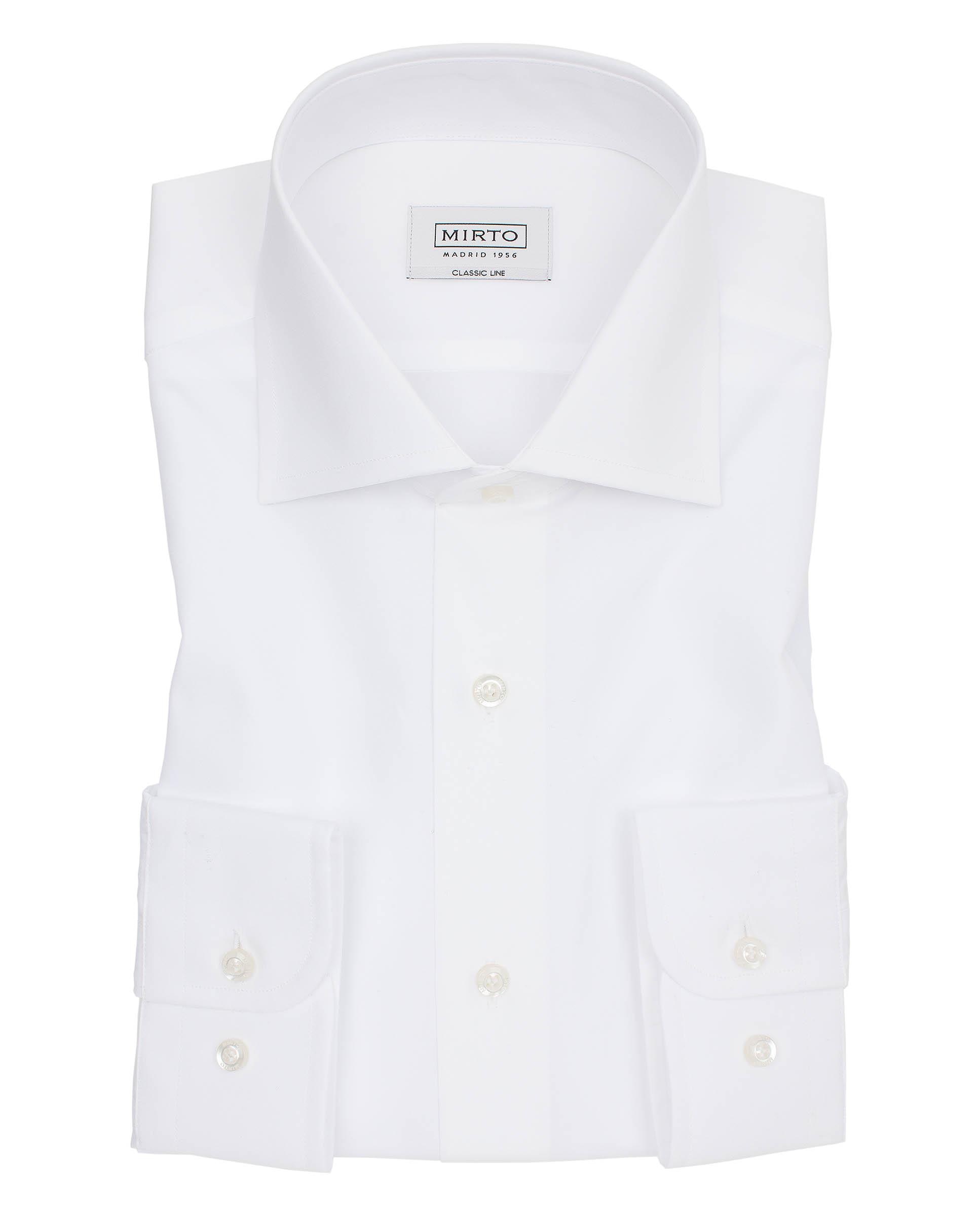 Camisa de hombre classic lisa cuello italiano - Mirto - Blanco Blanco-3