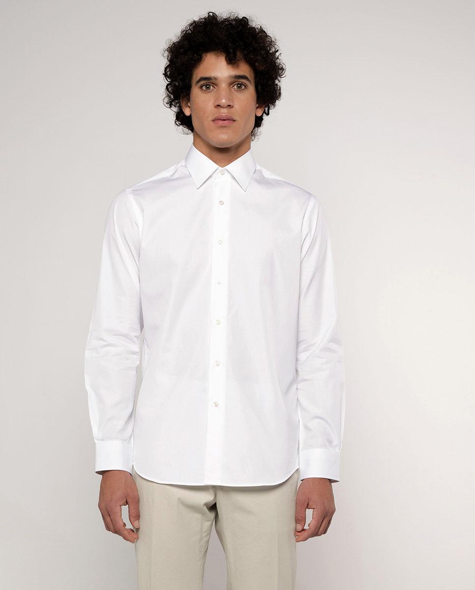 Mirto - Camisa de hombre de algodón clásica lisa.