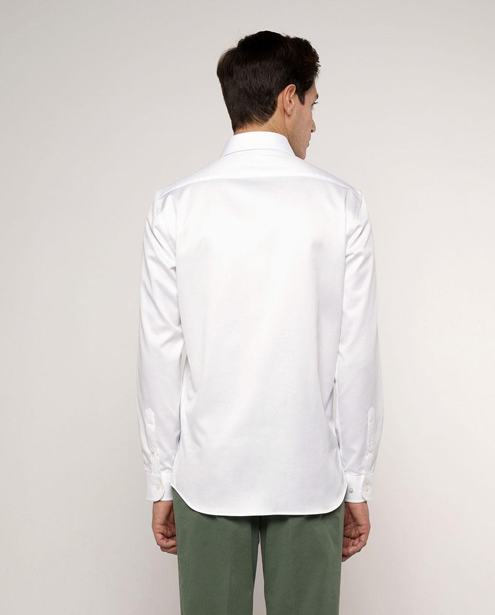 Camisa de hombre classic lisa de algodón - Mirto - Blanco Blanco-2