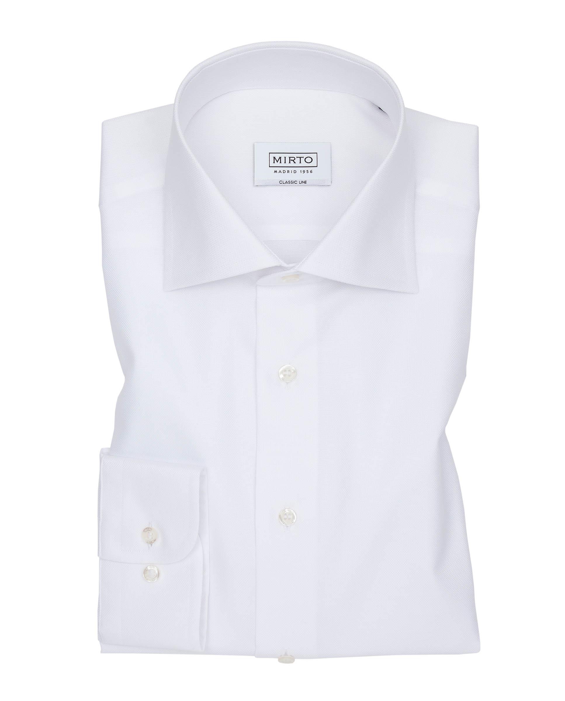 Camisa de hombre classic lisa de algodón - Mirto - Blanco Blanco-3