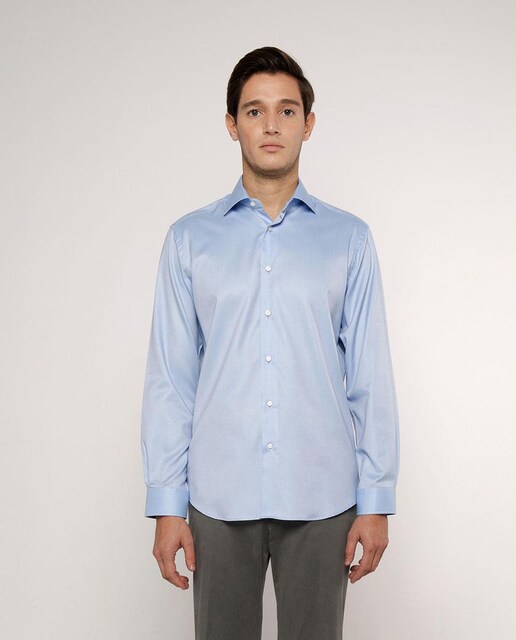 Imagen 0 de Camisa de hombre classic lisa de algodón