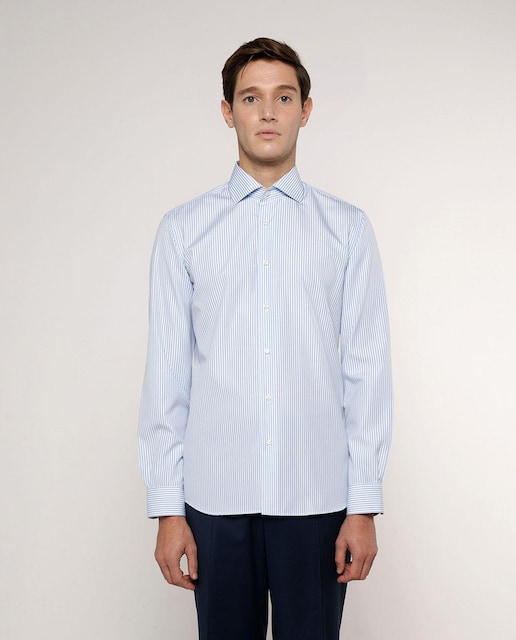 Imagen 0 de Camisa de hombre regular rayas azul