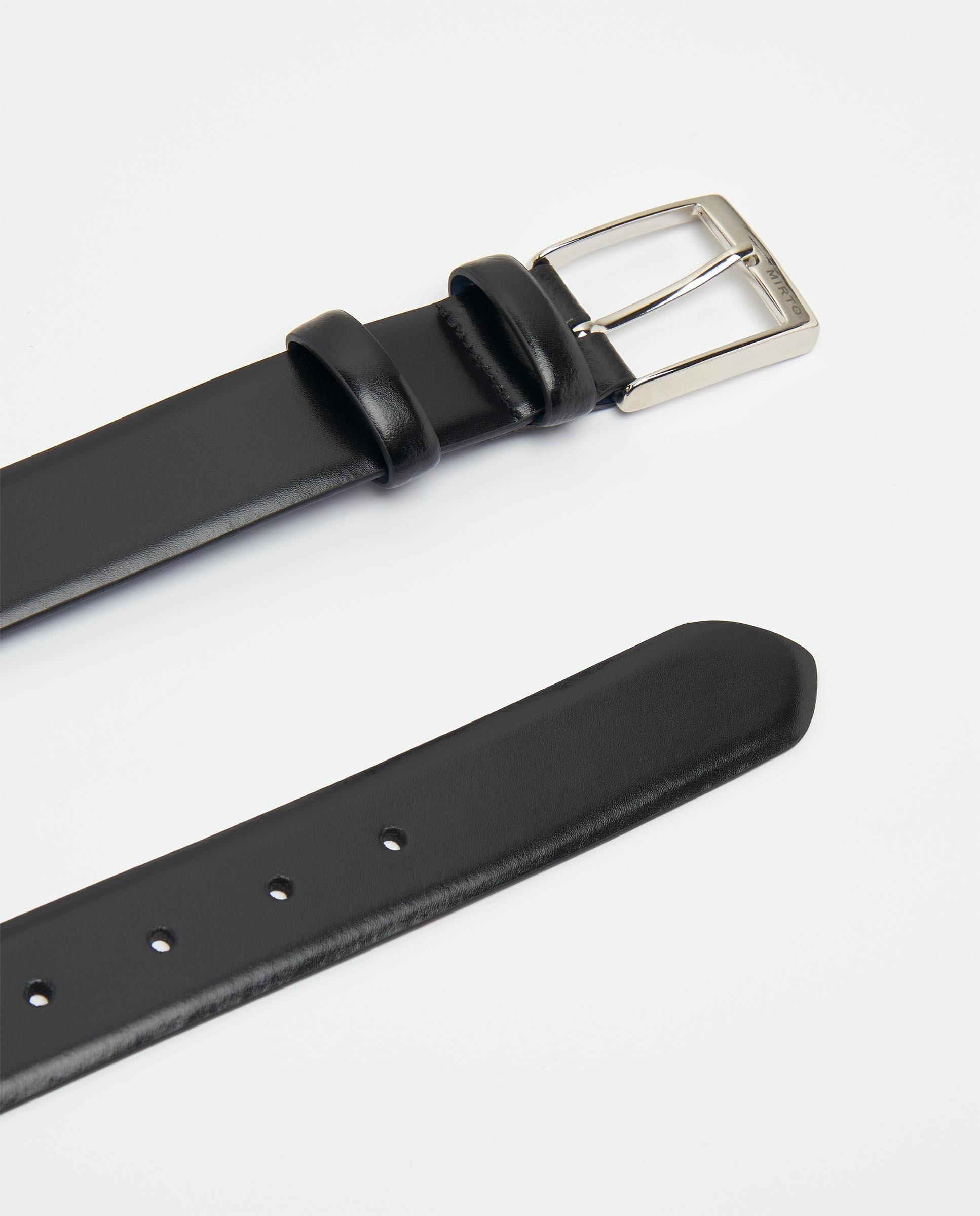 Cinturón de hombre piel - Mirto - Negro Negro-3