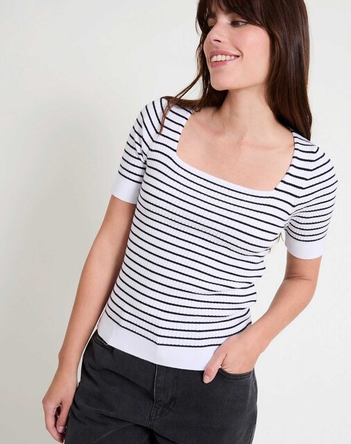 Imagen 0 de Jersey de mujer ajustado de manga corta