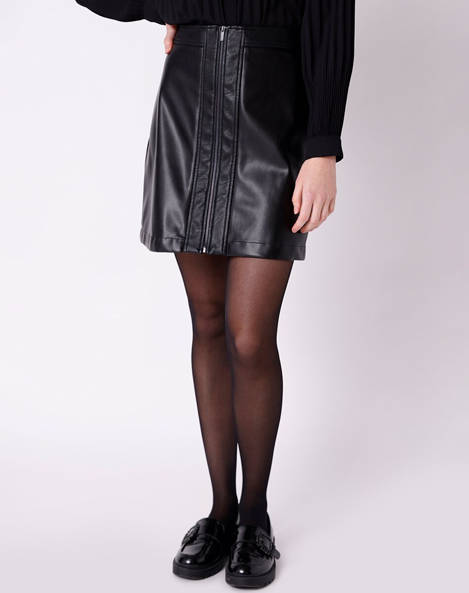 Falda Pantalón Falda Piel Negra El Corte Ingles Faldas Largas