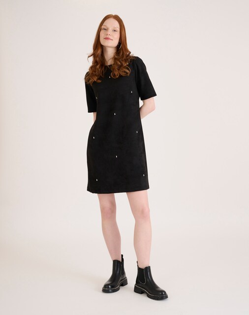 Imagen 0 de Vestido de antelina con abalorios
