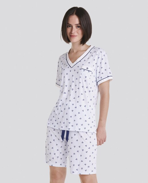 Imagen 0 de Pijama de mujer de manga corta estampado