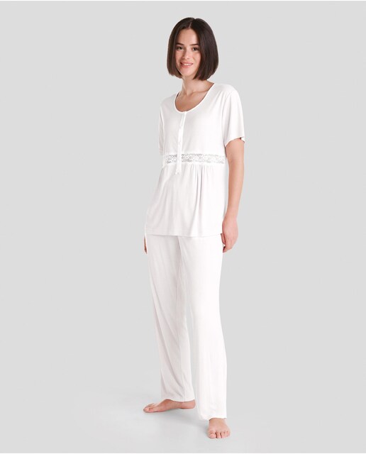 Imagen 0 de Pijama de mujer largo de canalé