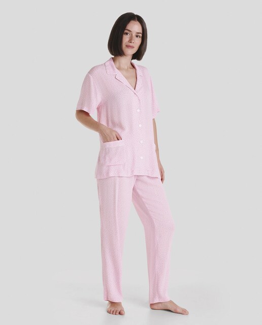Imagen 0 de Pijama de mujer largo de manga corta
