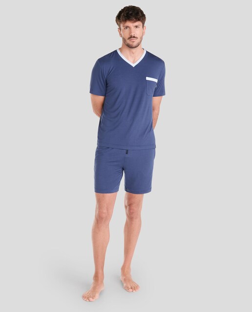 Imagen 0 de Pijama de hombre corto liso