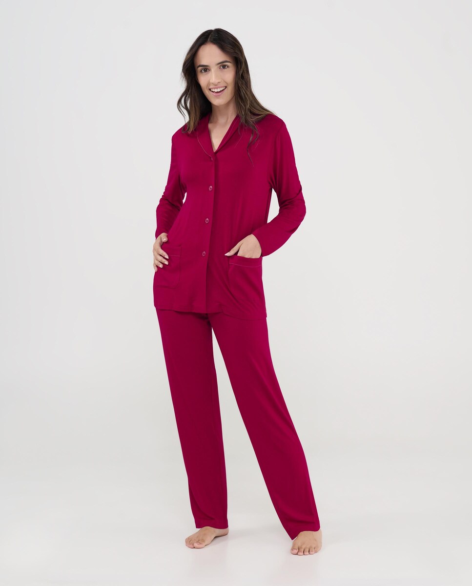 Pijamas Liverpool Mujer Pijama De Mujer Largo Estampado En Algodón