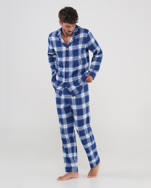 Imagen 0 de Pijama de hombre largo de cuadros