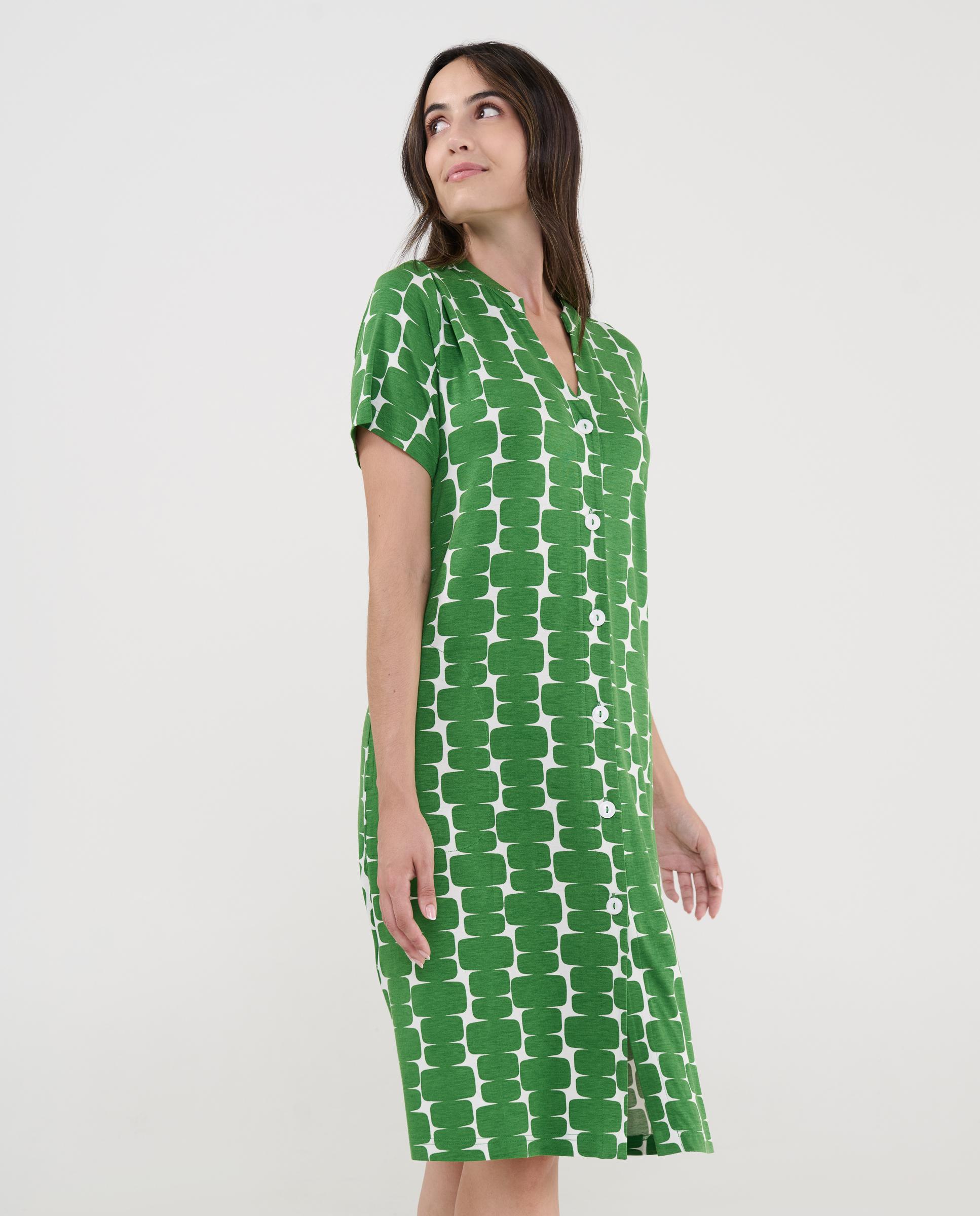 Lohe - Vestido de playa corto estampado.