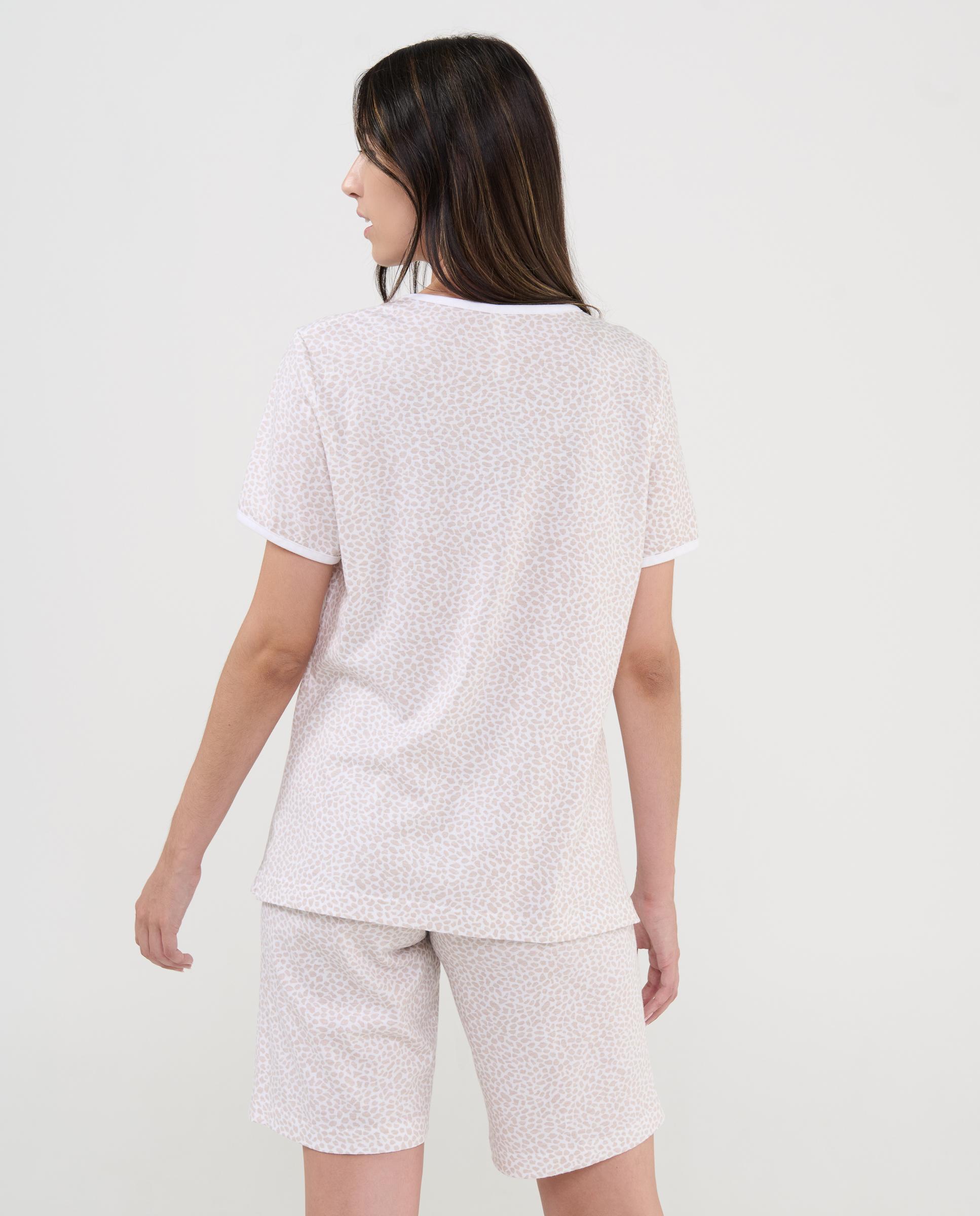 Pijama completo de mujer corto con estampado - Lohe - Camel Camel-2