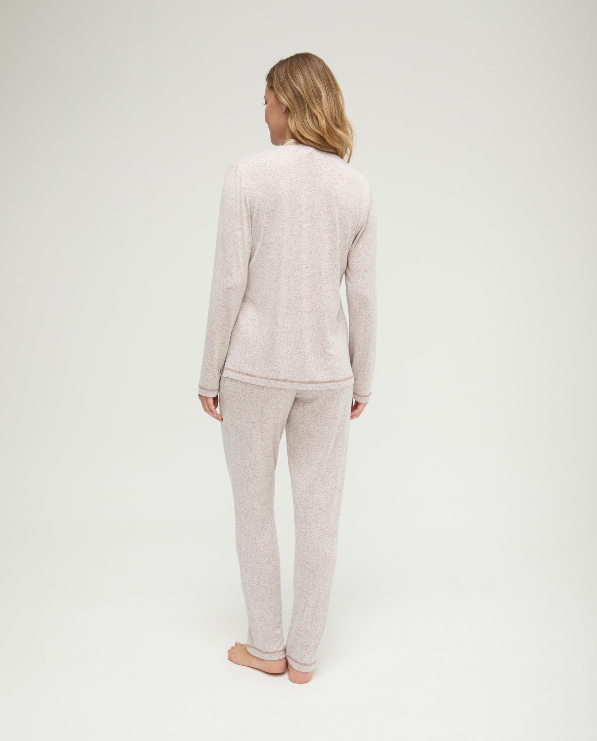 Pijama de mujer con vigore abierto - Lohe - Marrón Marrón-2