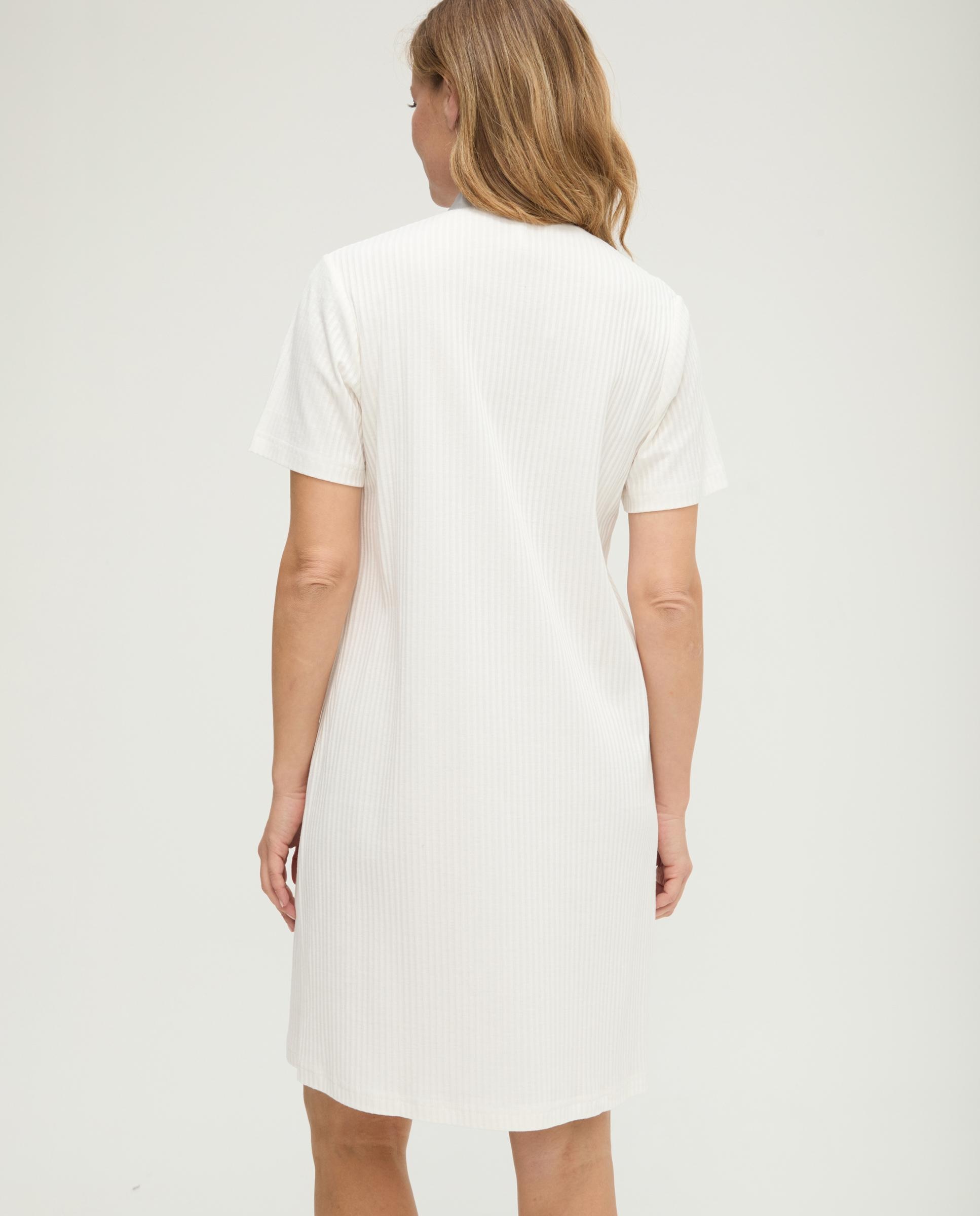 Camisón de mujer lencero raso manga corta - Lohe - Marfil Marfil-2