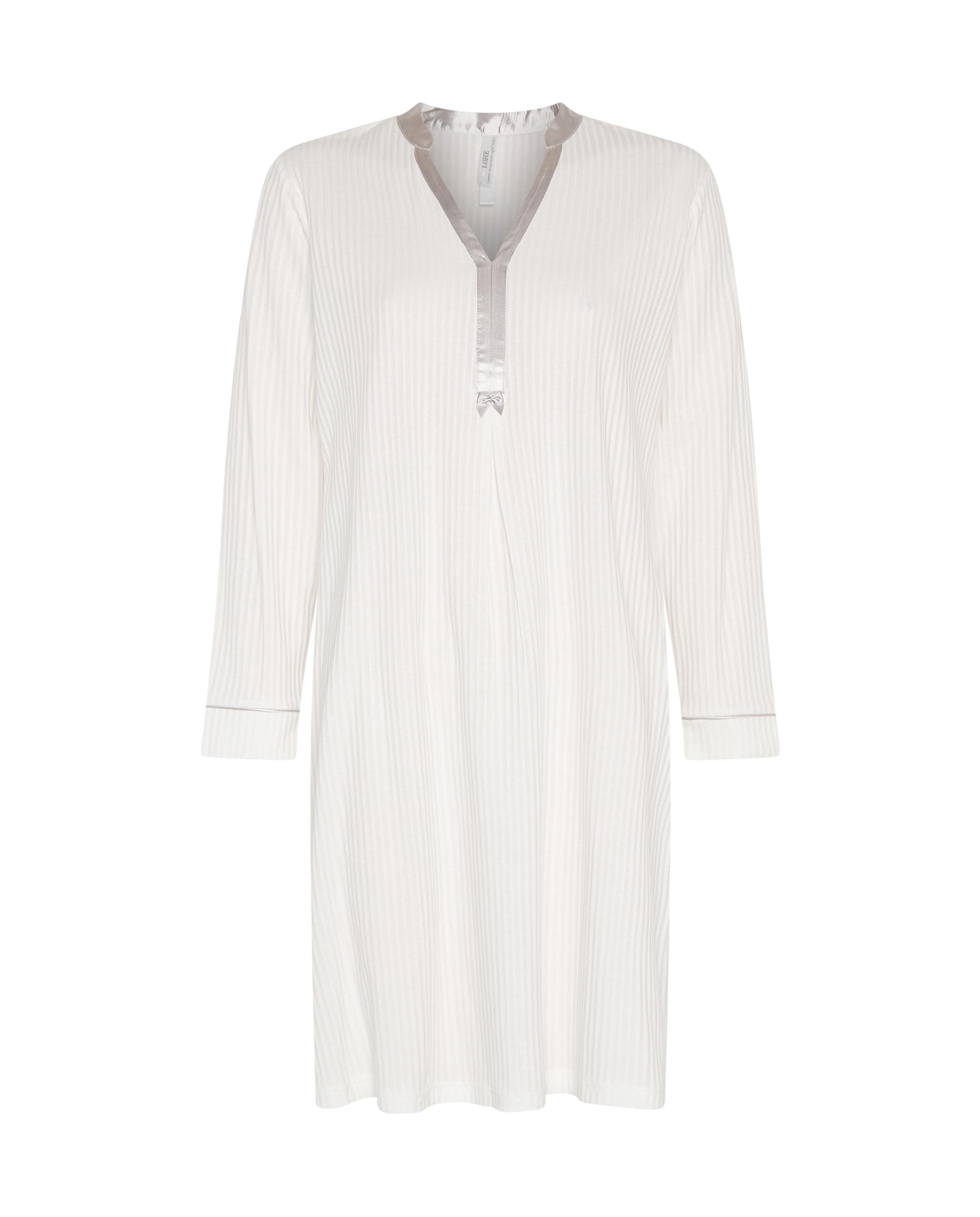 Camisón de mujer lencero raso manga larga - Lohe - Marfil Marfil-4