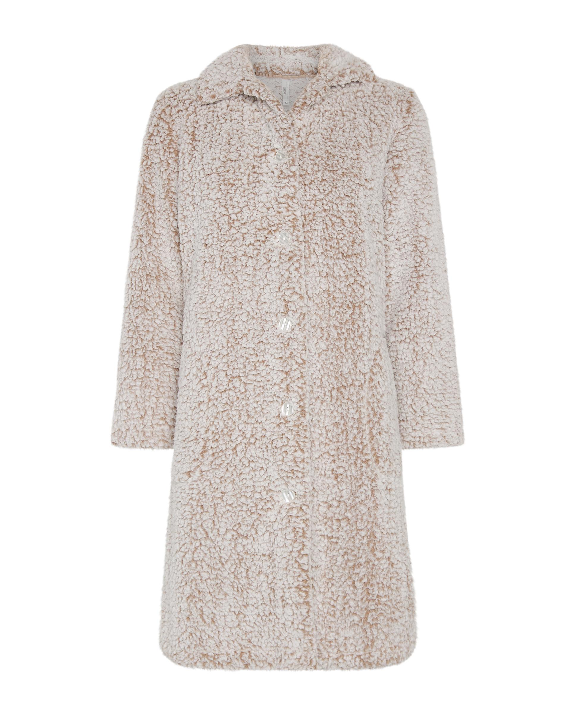 Imagen 4 de Bata de mujer borreguillo con botones - Lohe - Camel Camel