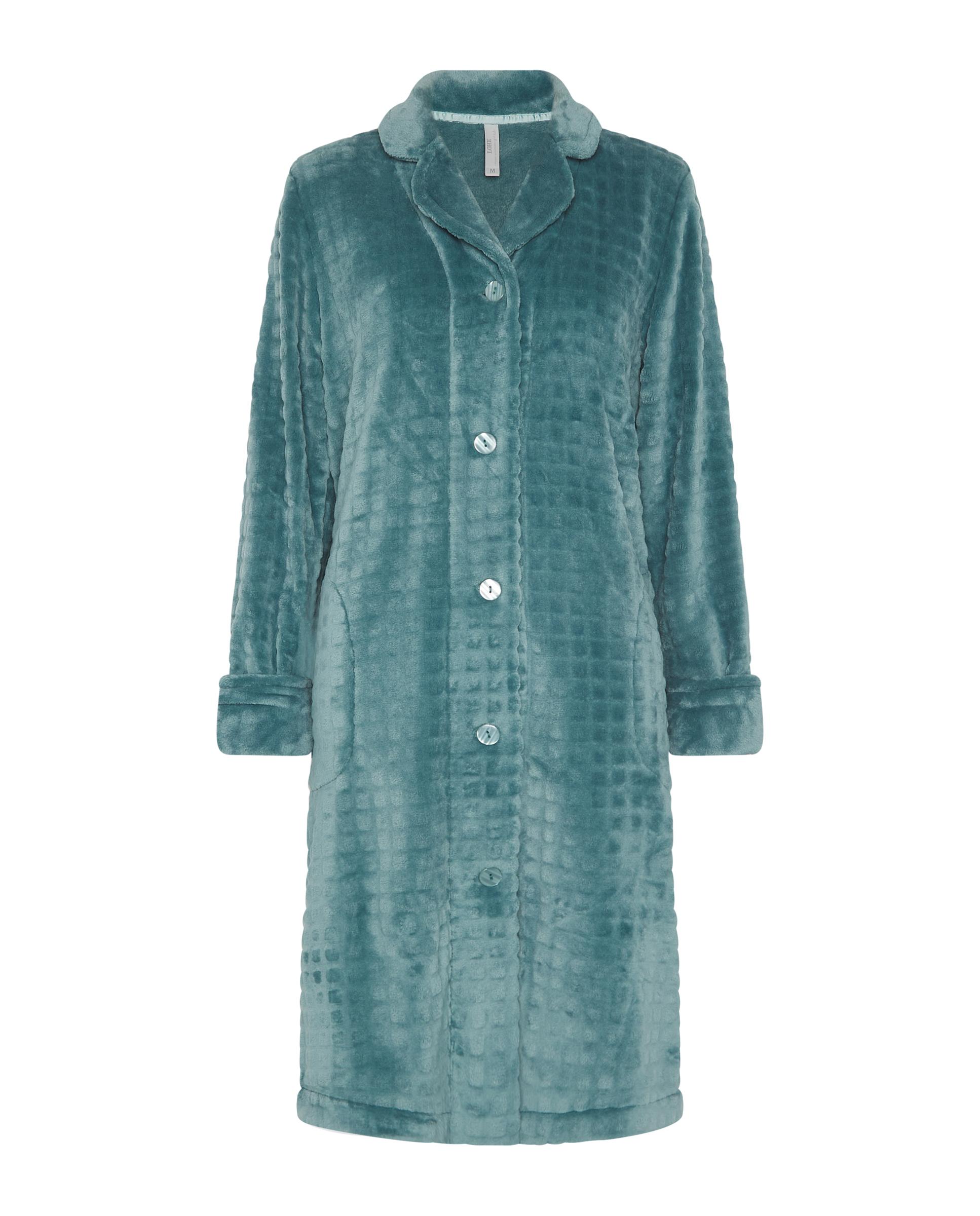 Bata de mujer jacquard botones - Lohe - Verde Verde-4
