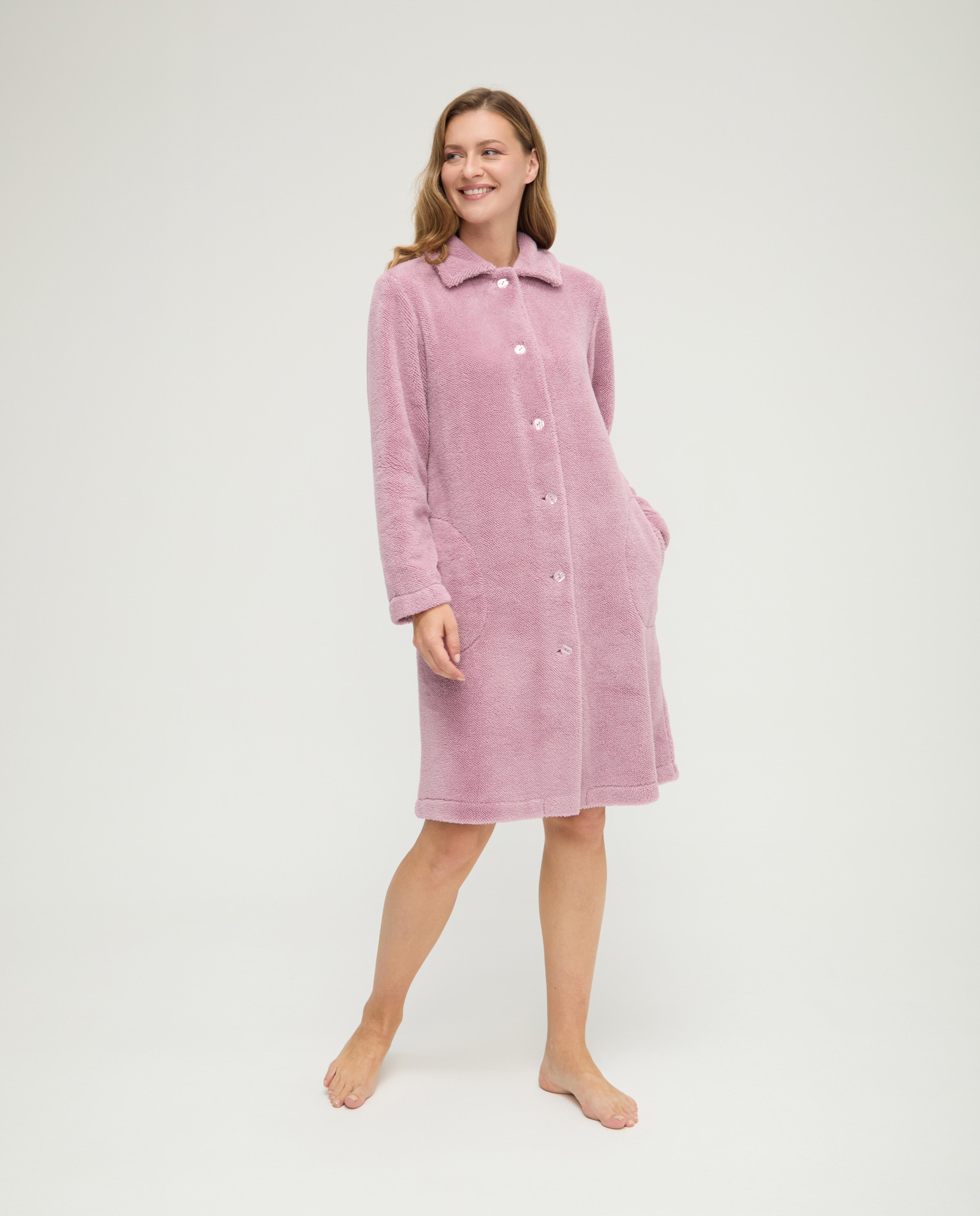 Imagen 0 de Bata de mujer lisa textura Malva
