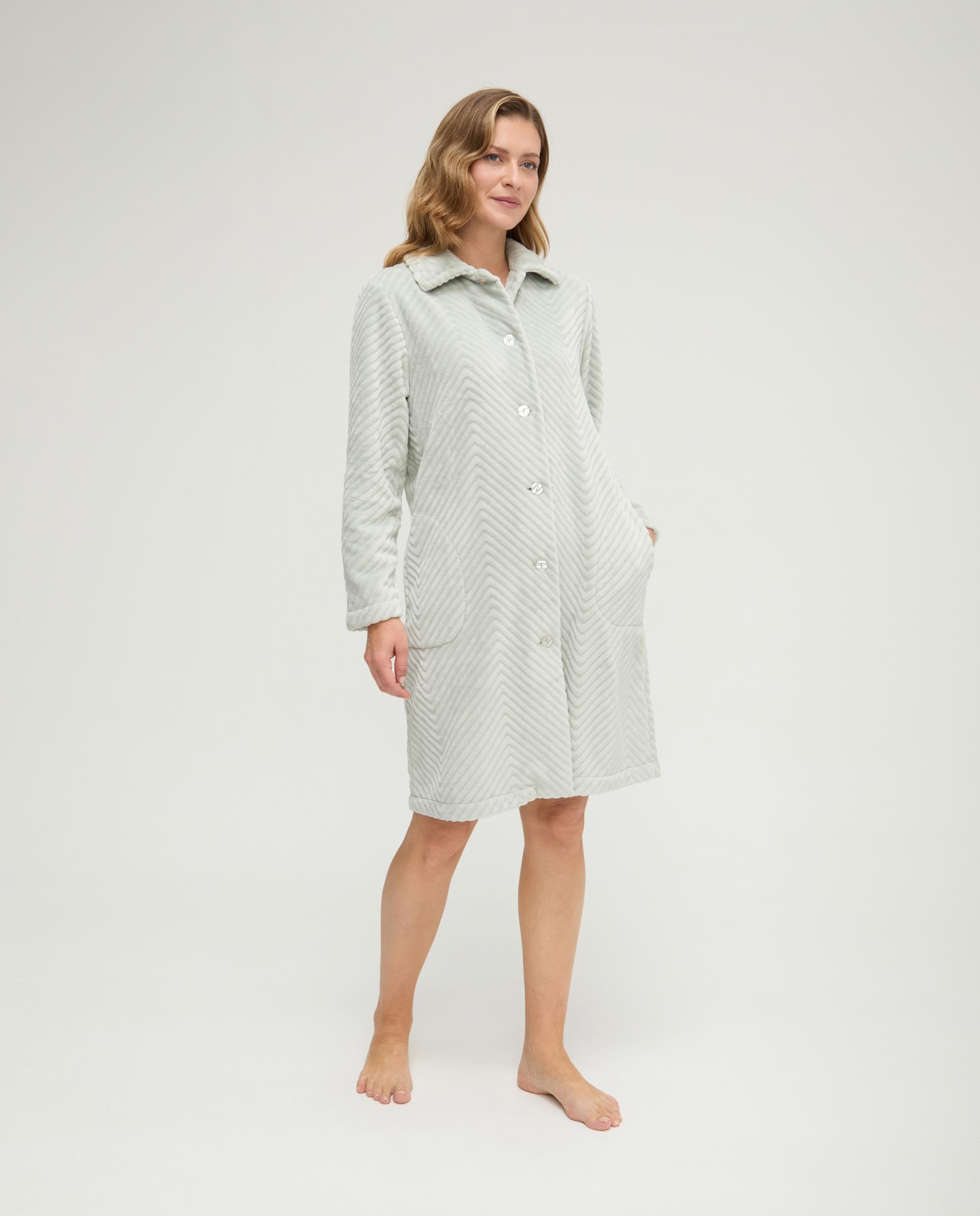Imagen 0 de Bata de mujer jacquard espiga Verde