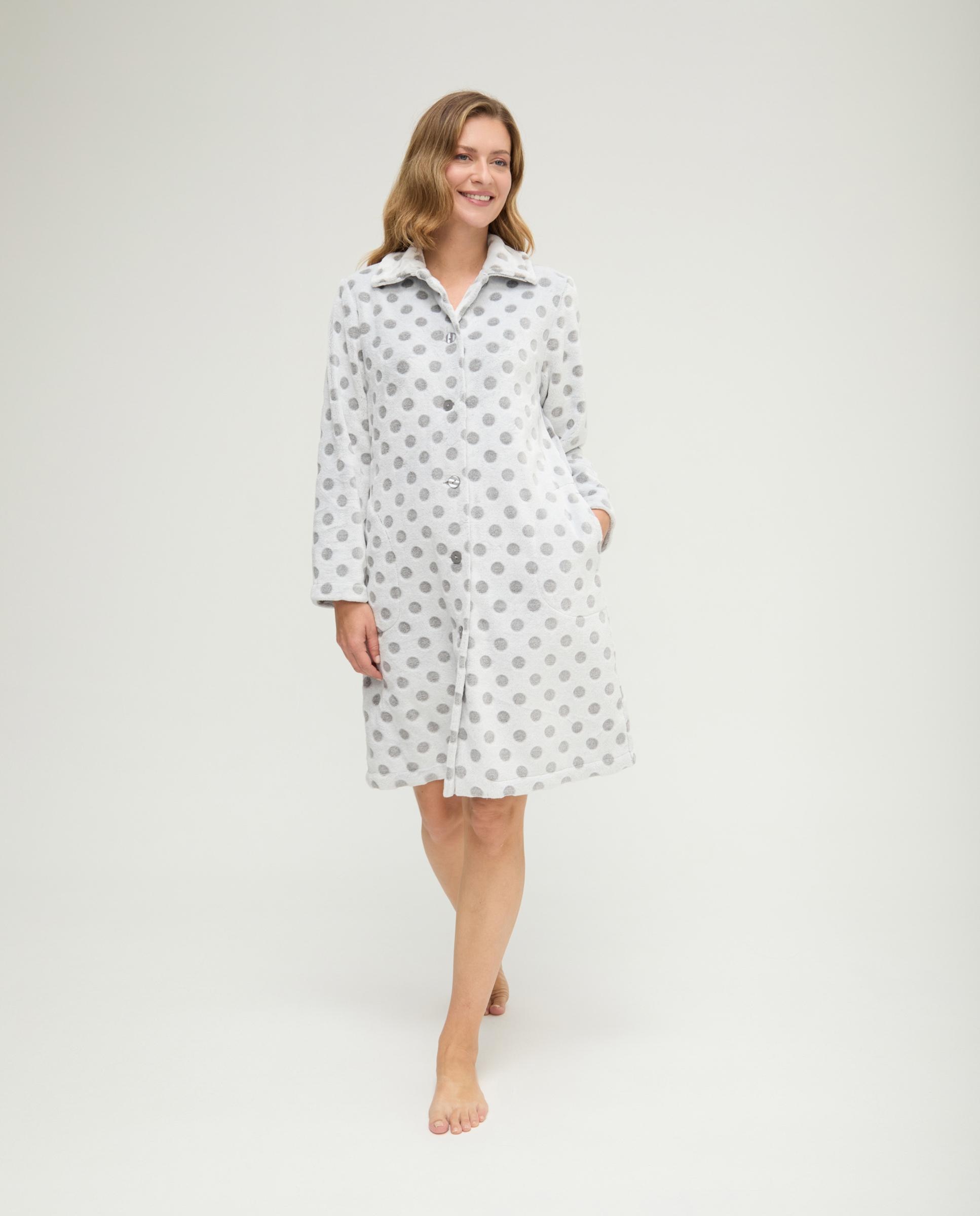 Imagen 1 de Bata de mujer jacquard topos Gris