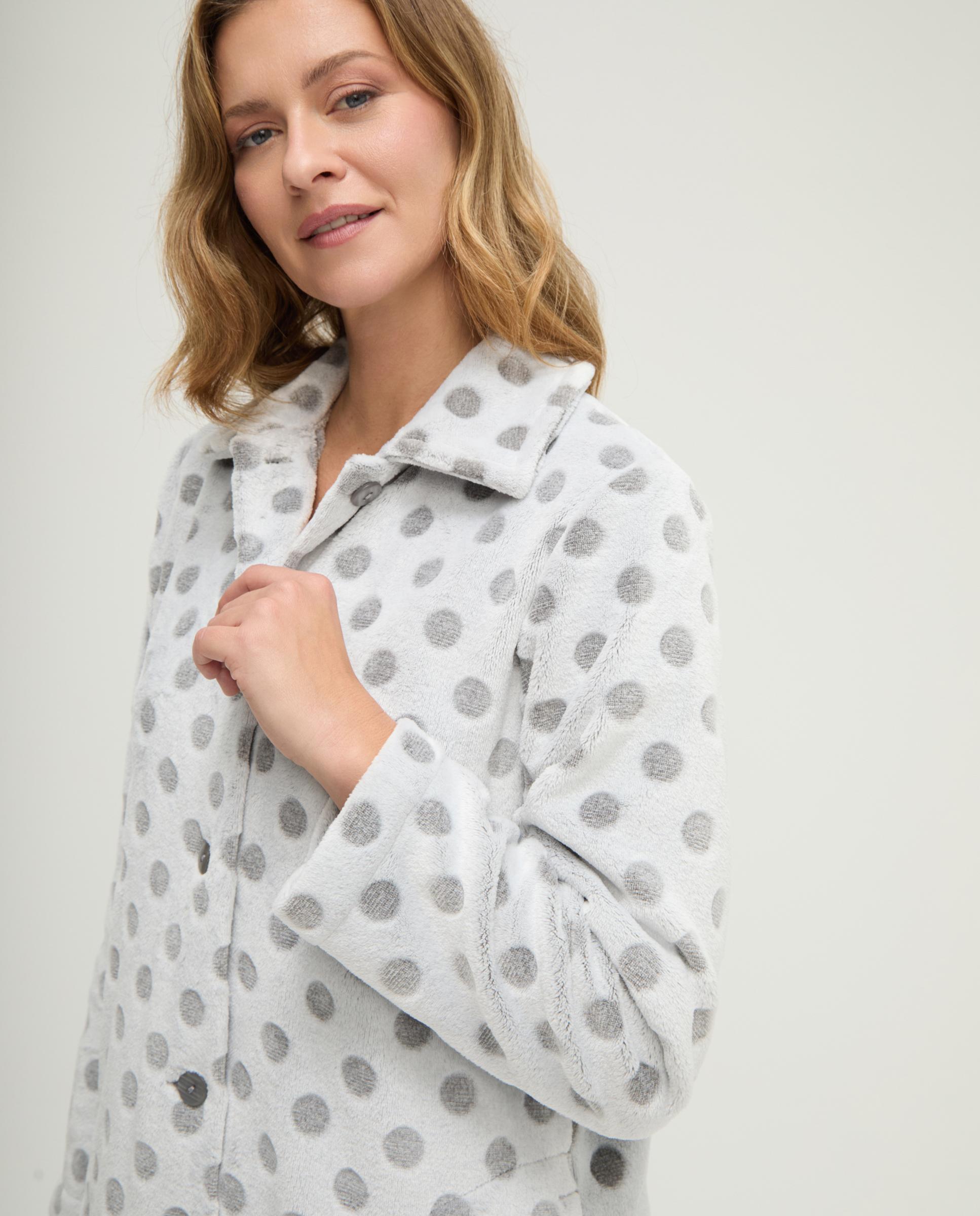 Imagen 3 de Bata de mujer jacquard topos - Lohe - Gris Gris