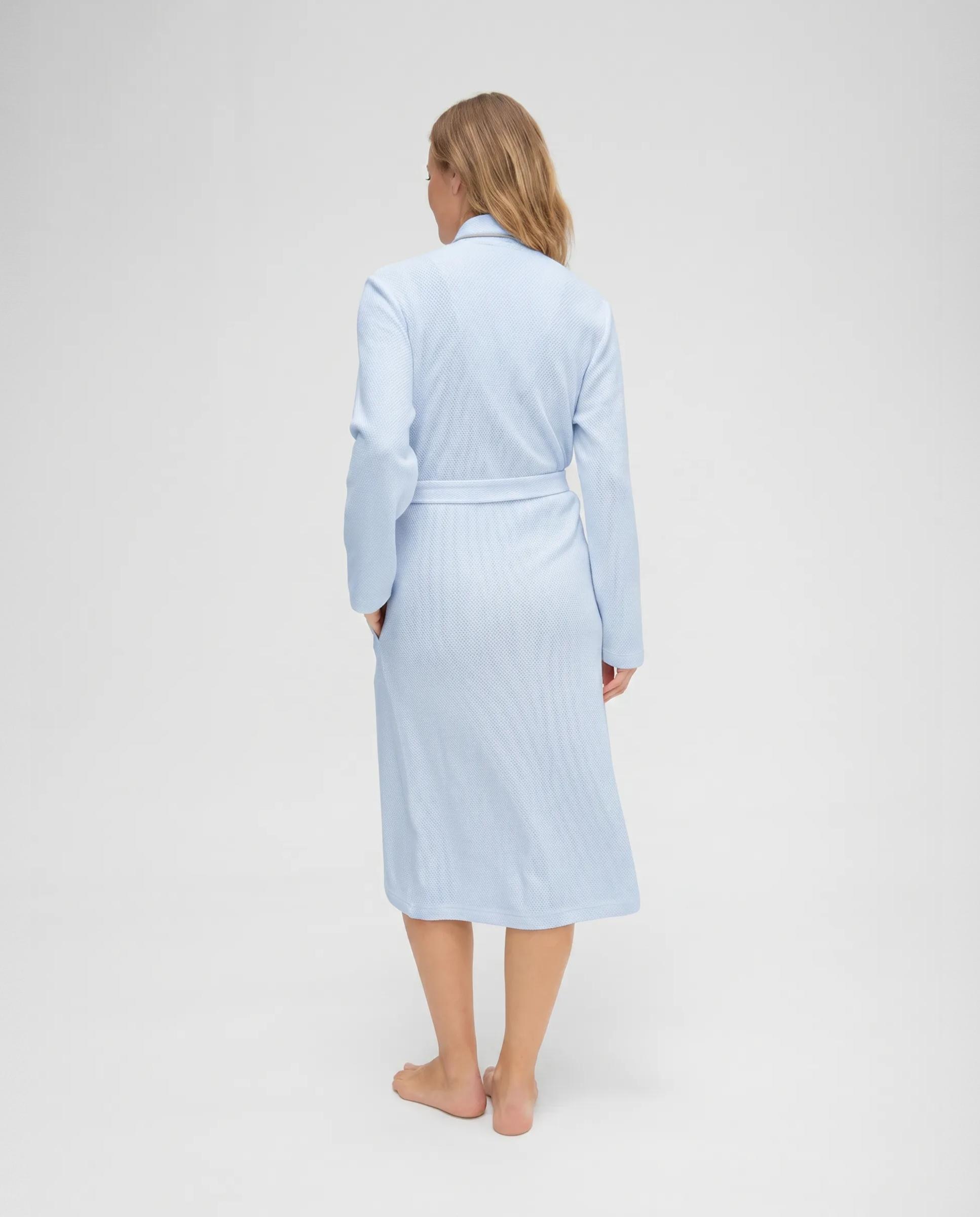 Bata de mujer lencera cruzada - Lohe - Azul celeste Azul celeste-2