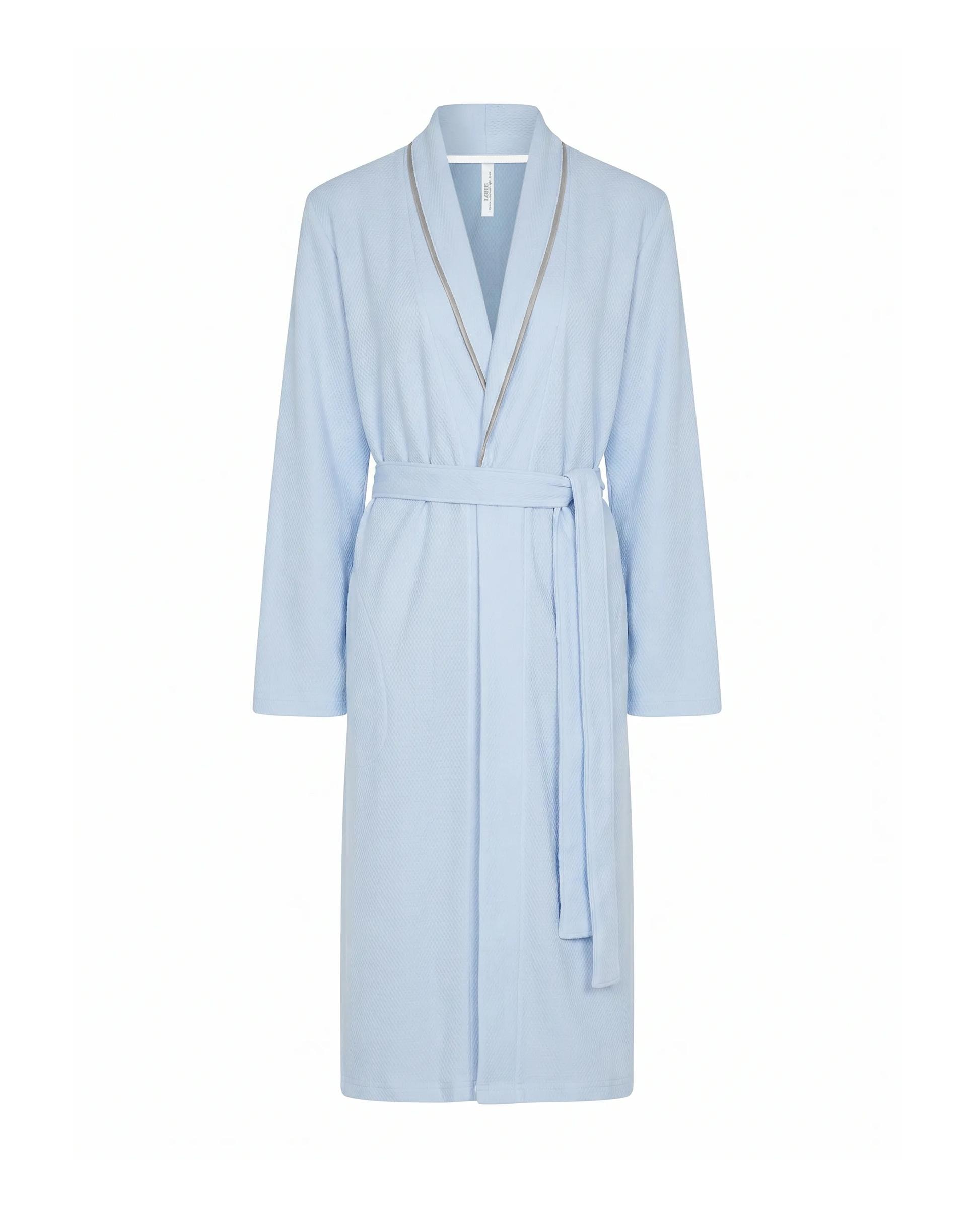 Bata de mujer lencera cruzada - Lohe - Azul celeste Azul celeste-4