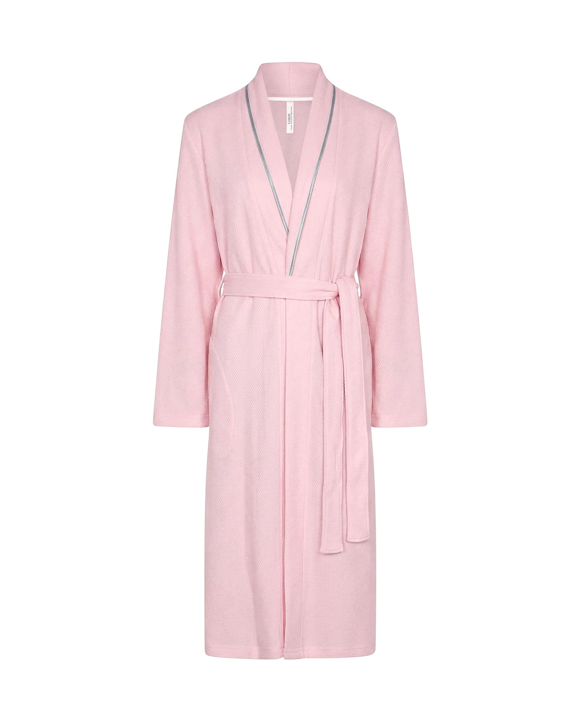 Bata de mujer lencera cruzada - Lohe - Rosa Rosa-4