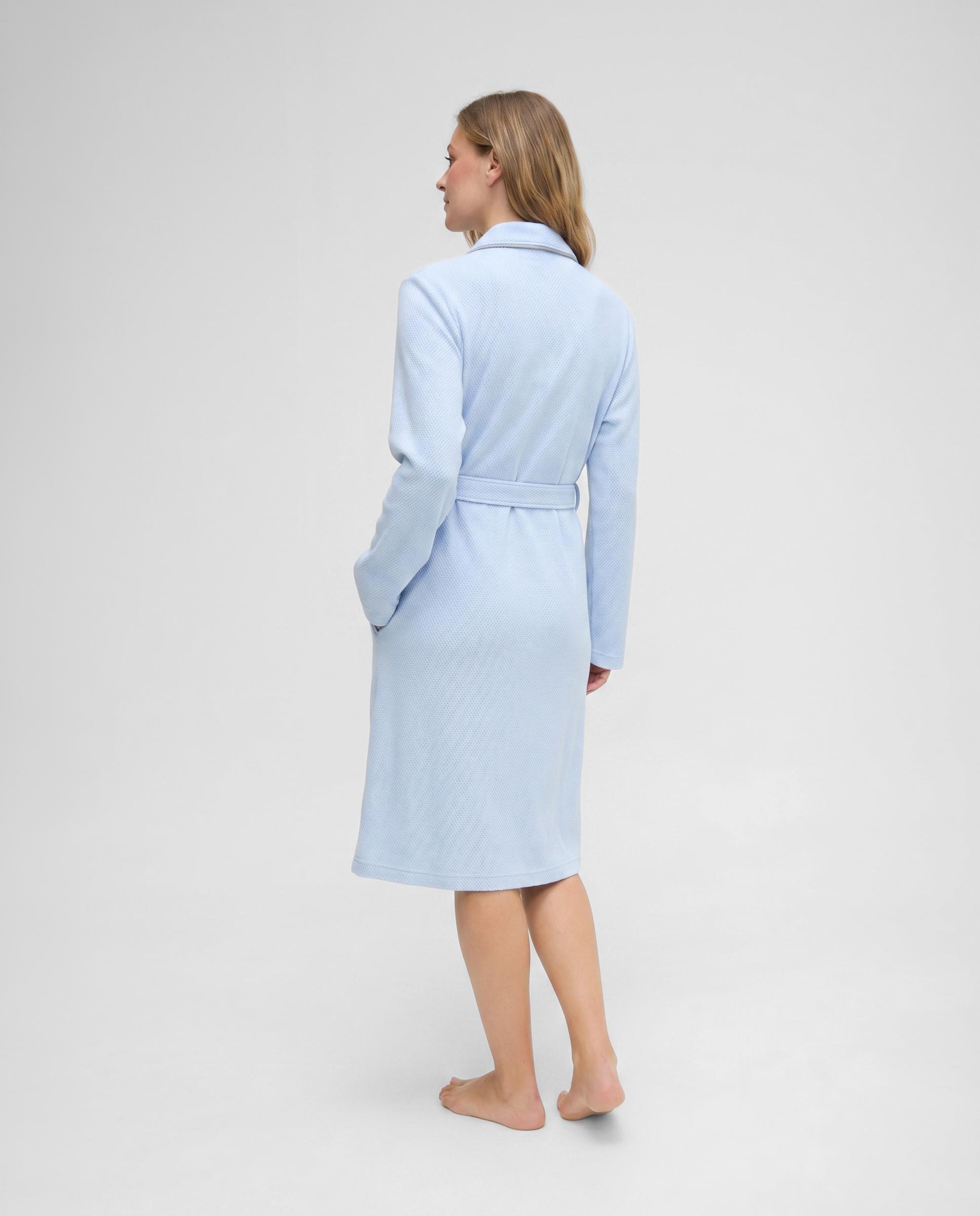 Bata de mujer lencera botones - Lohe - Azul celeste Azul celeste-2