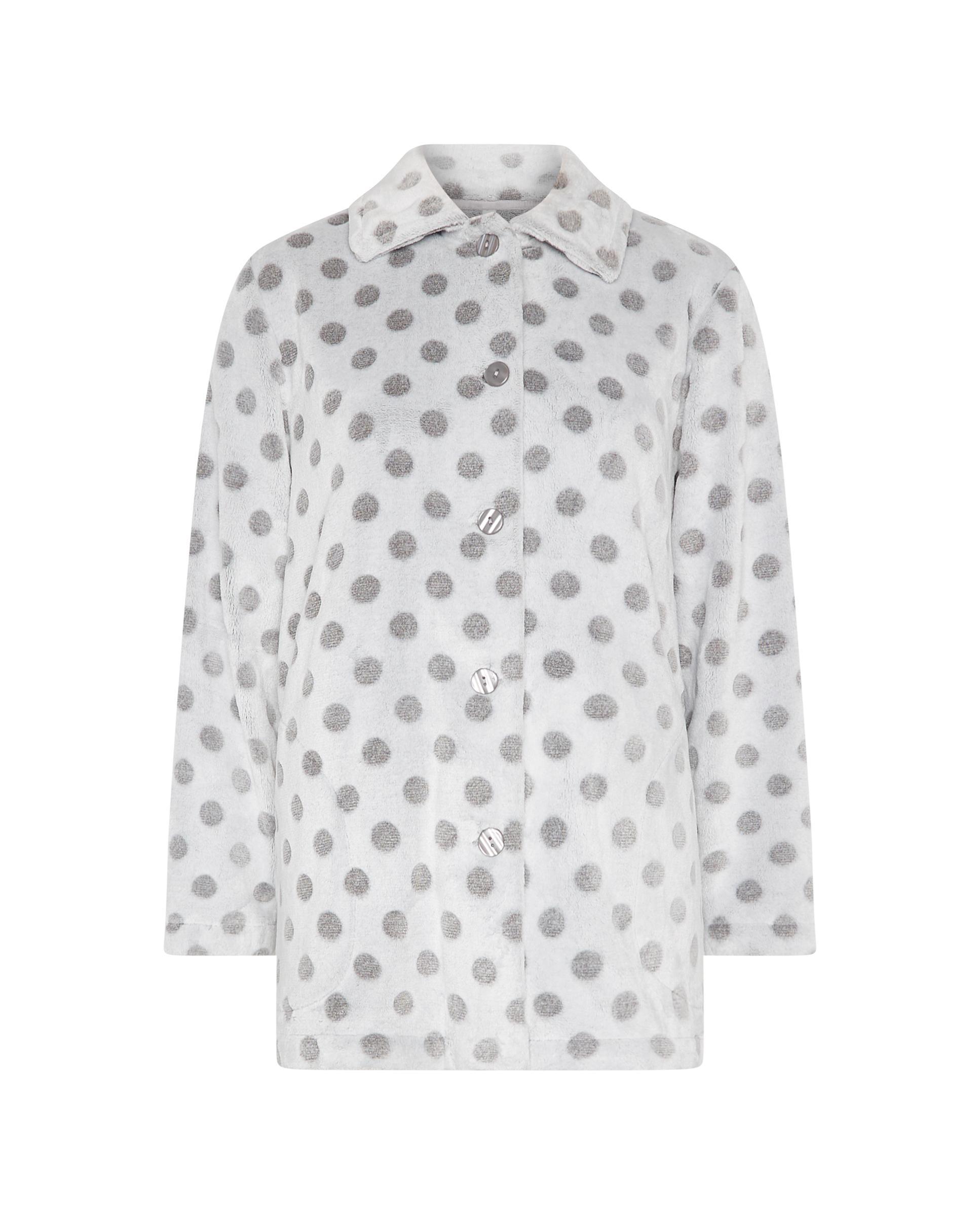 Imagen 4 de Bata de mujer corta jacquard topos - Lohe - Gris Gris