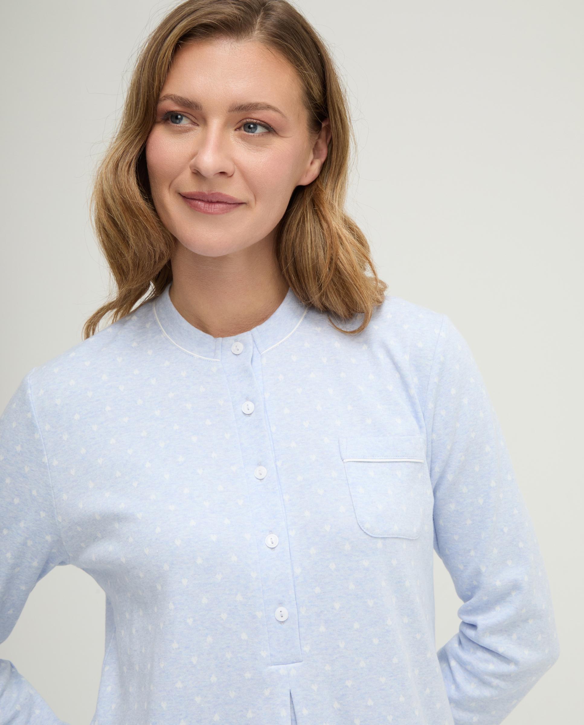 Camisón de mujer vigore corazones - Lohe - Azul Azul-3