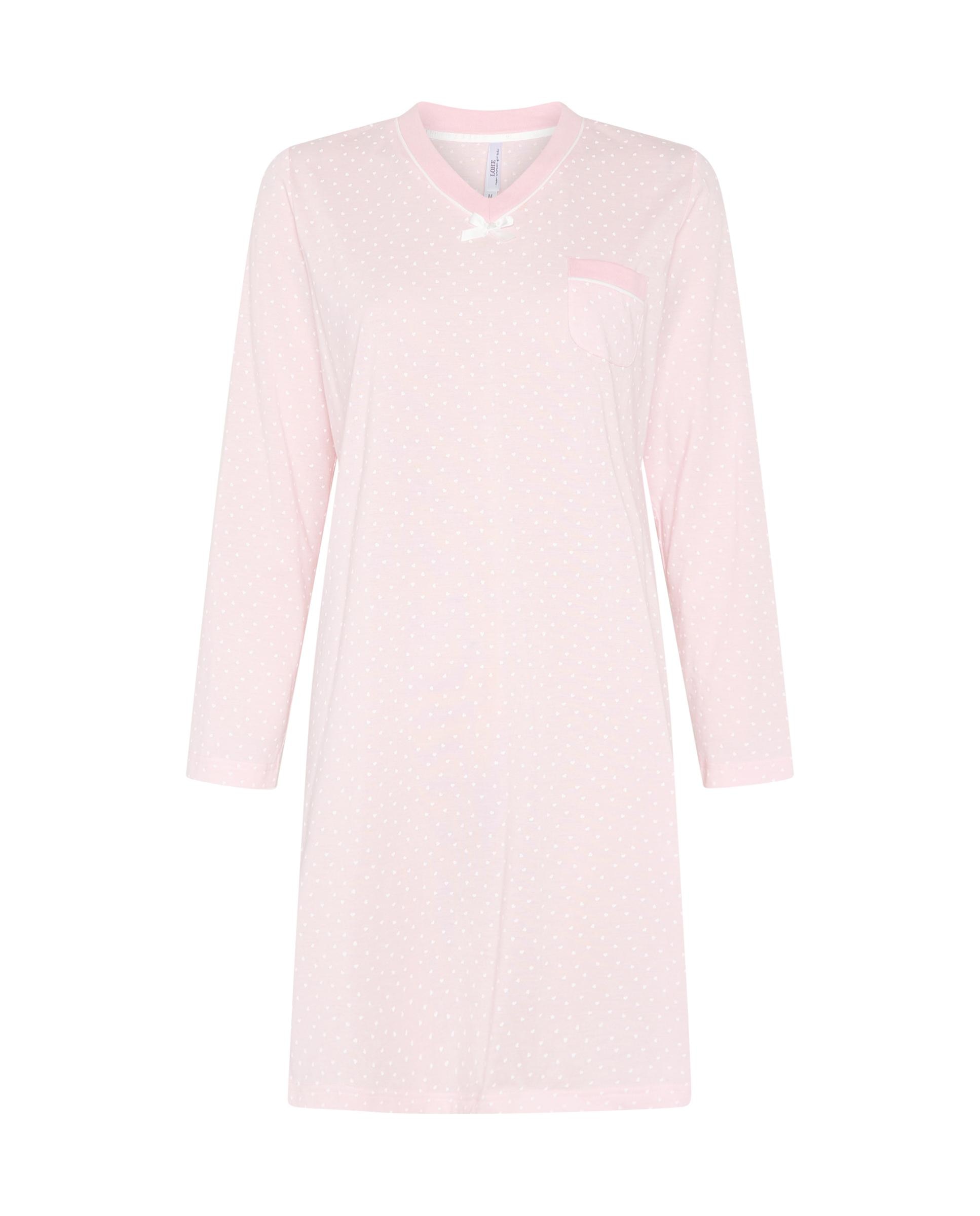 Camisón de mujer pico corazoncitos - Lohe - Rosa Rosa-4
