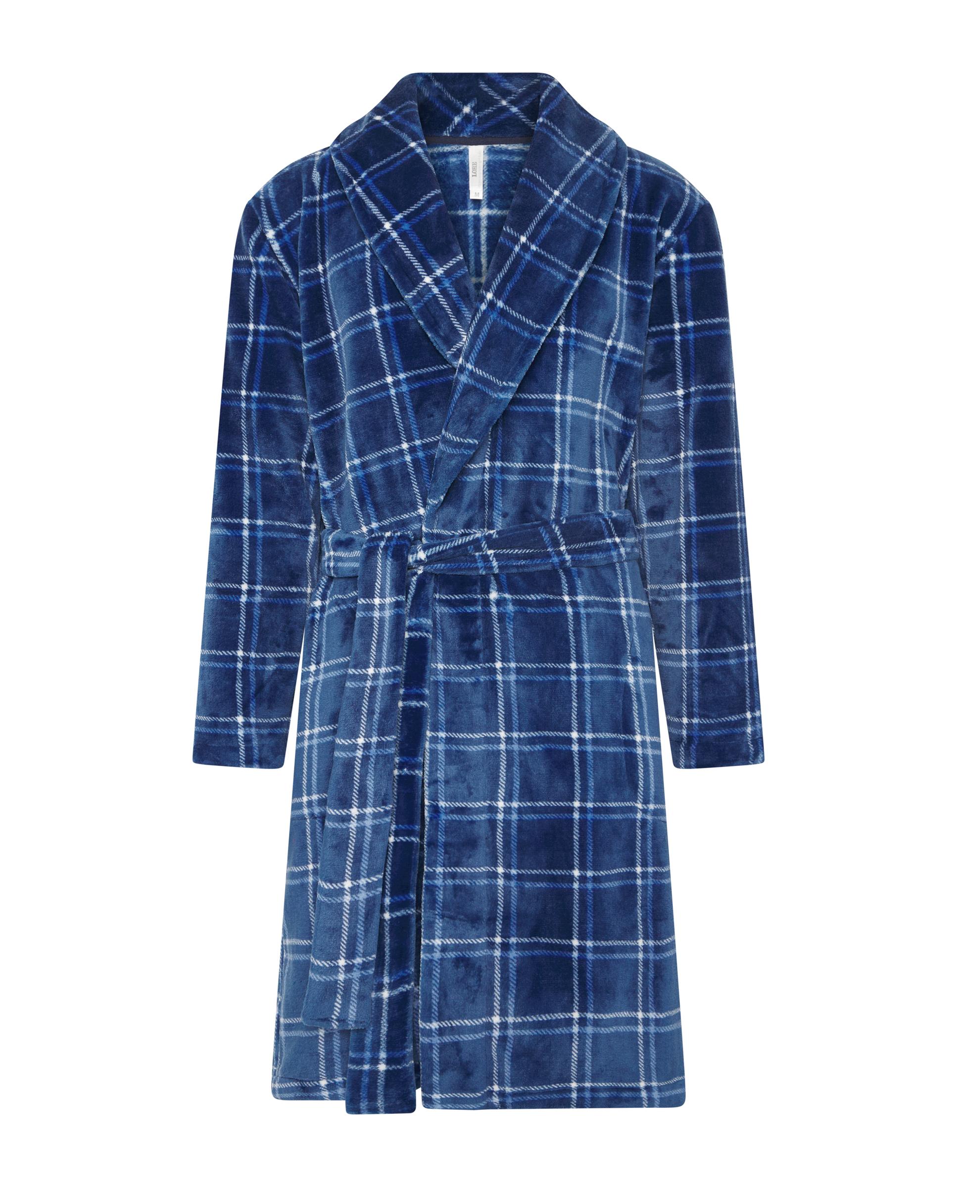 Imagen 4 de Bata de hombre larga cuadros - Lohe - Azul Azul