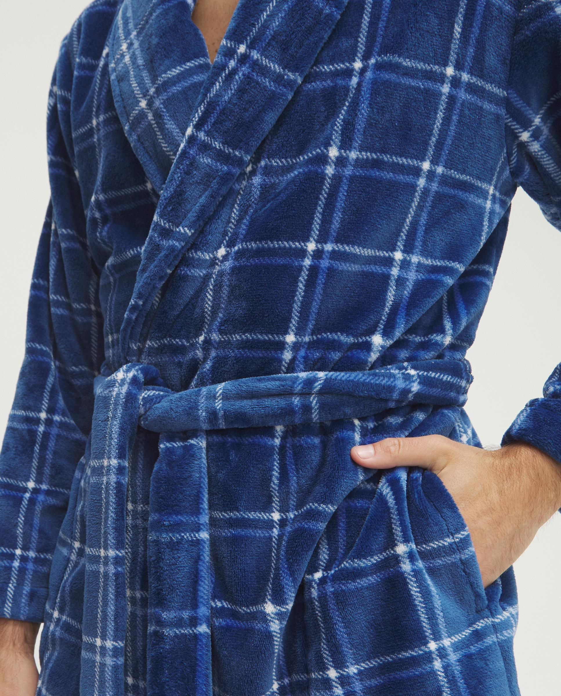 Imagen 3 de Bata de hombre cuadros corta - Lohe - Azul Azul