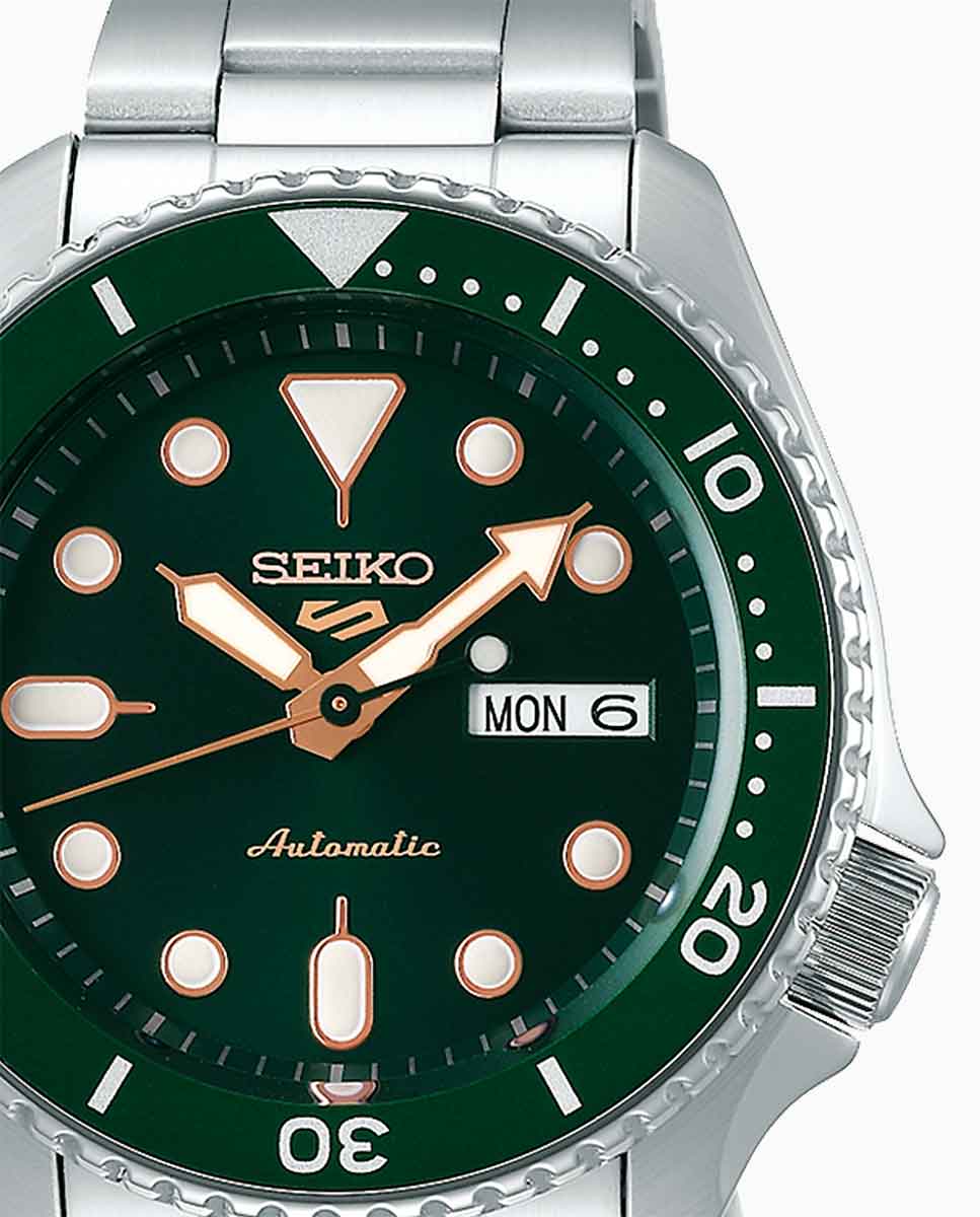 Reloj de hombre 5 sports SRPD63K1 automatico de acero con correa plateada Seiko El Corte Ingles