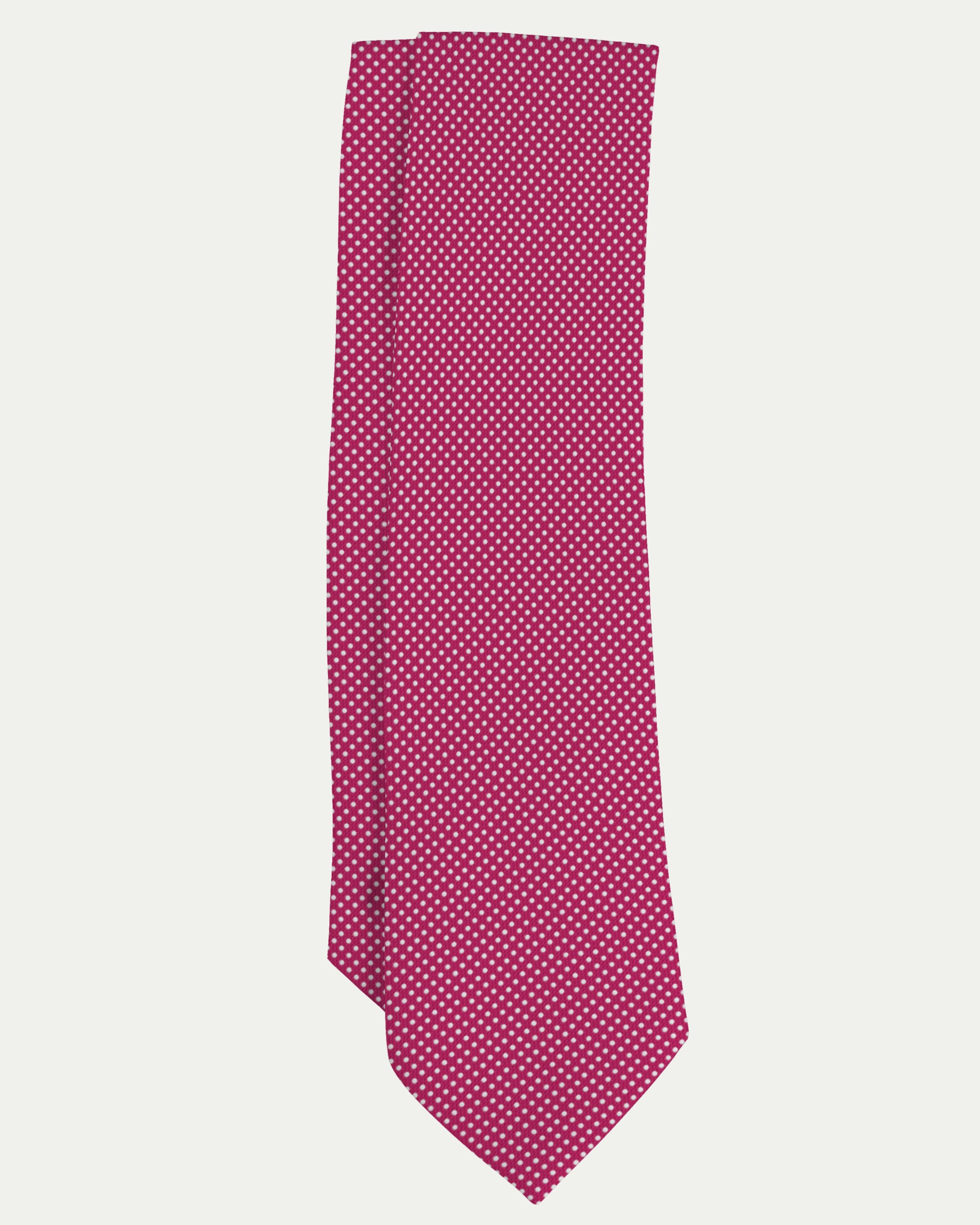 Corbata de seda natural con estampado de puntos - Victorio & Lucchino - Rojo / Blanco Rojo / Blanco-1