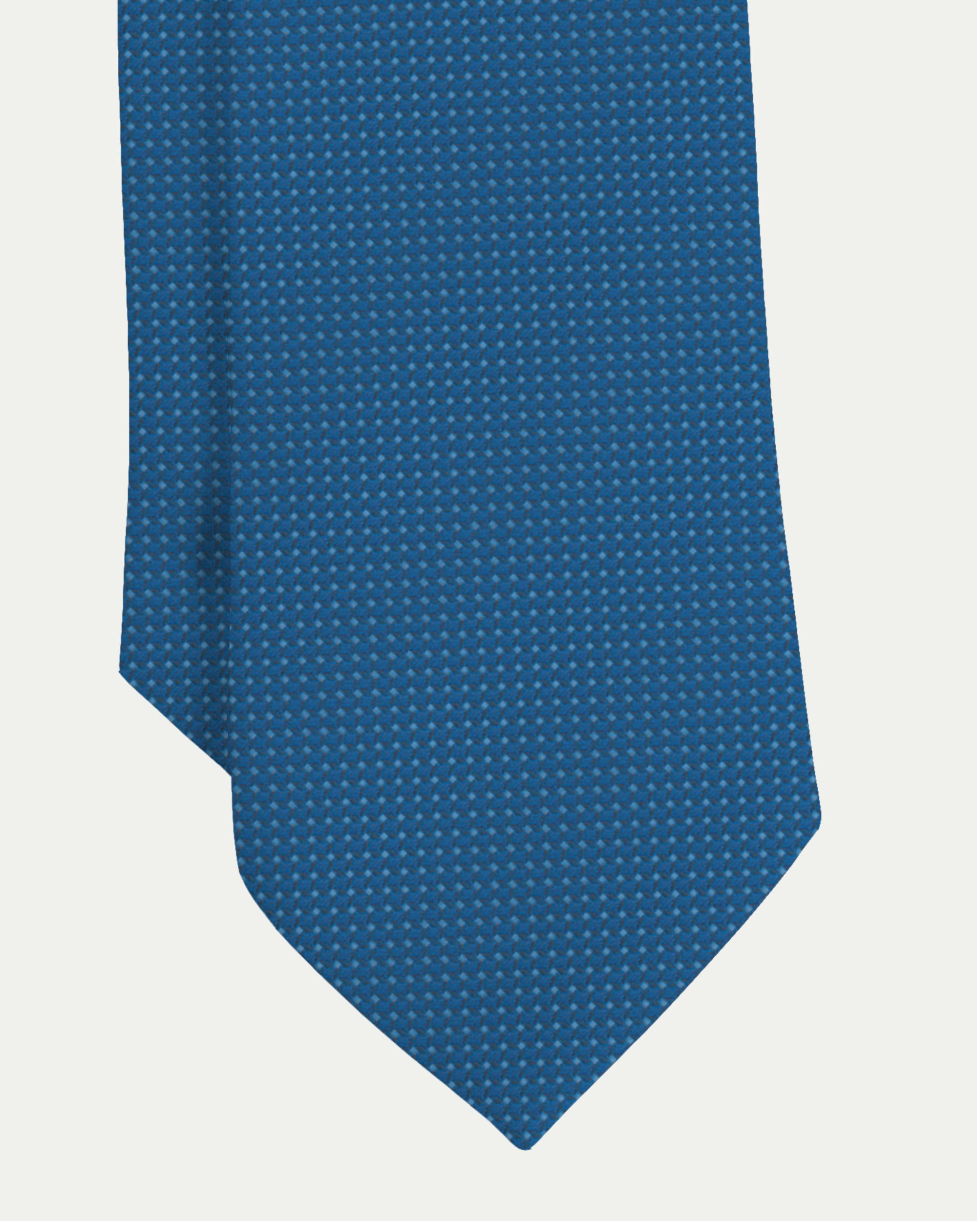 Corbata de seda algodón con microestampado - Victorio & Lucchino - Azul Azul-2