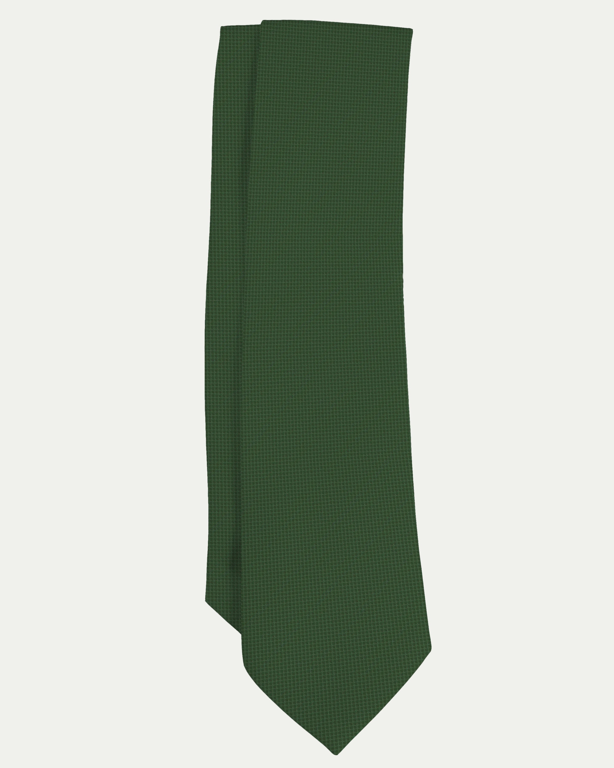 Corbata de seda natural con estampado liso - Pertegaz - Verde oscuro Verde oscuro-1