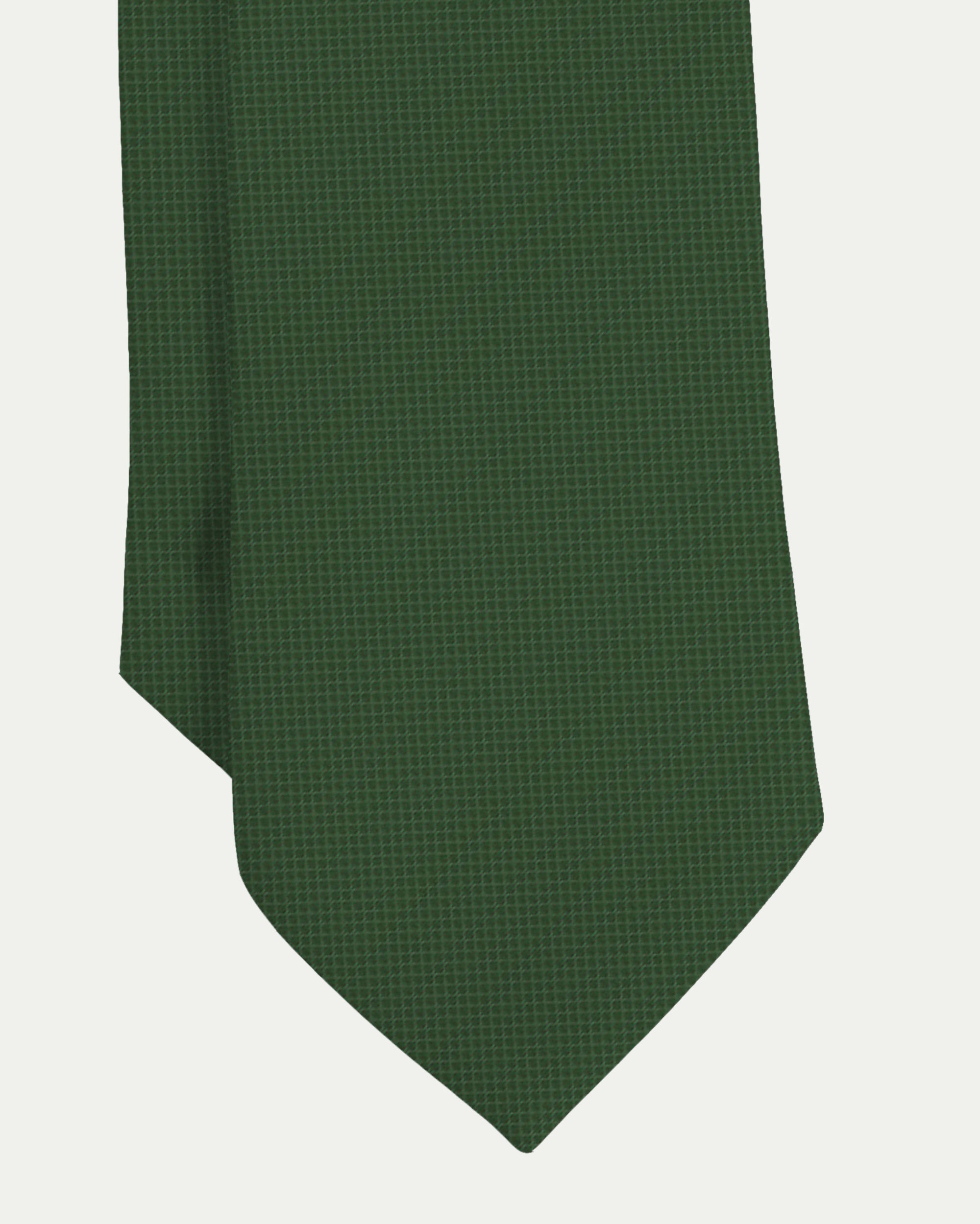 Corbata de seda natural con estampado liso - Pertegaz - Verde oscuro Verde oscuro-2