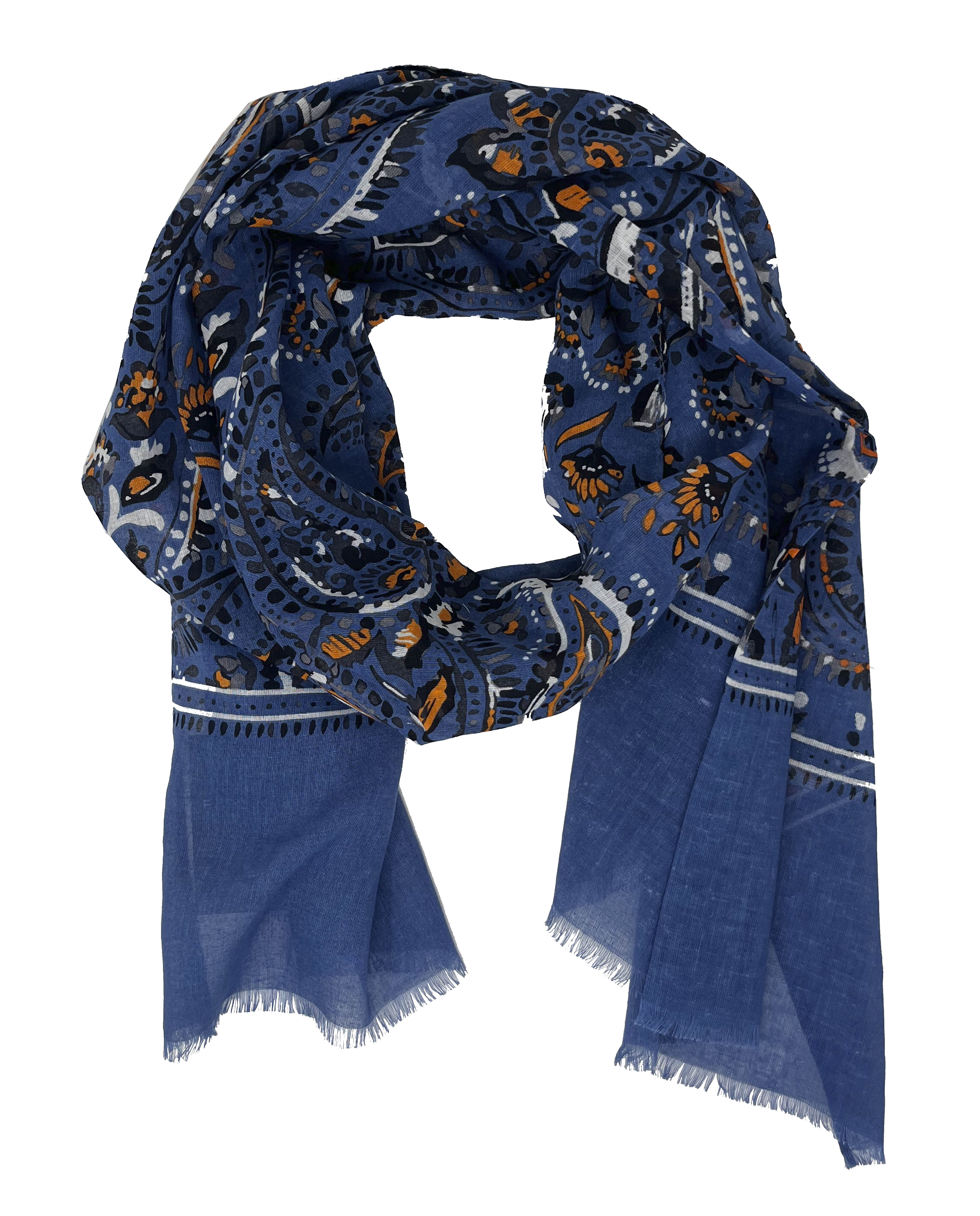 Echarpe Pertegaz color azul - Azul índigo Azul índigo-1