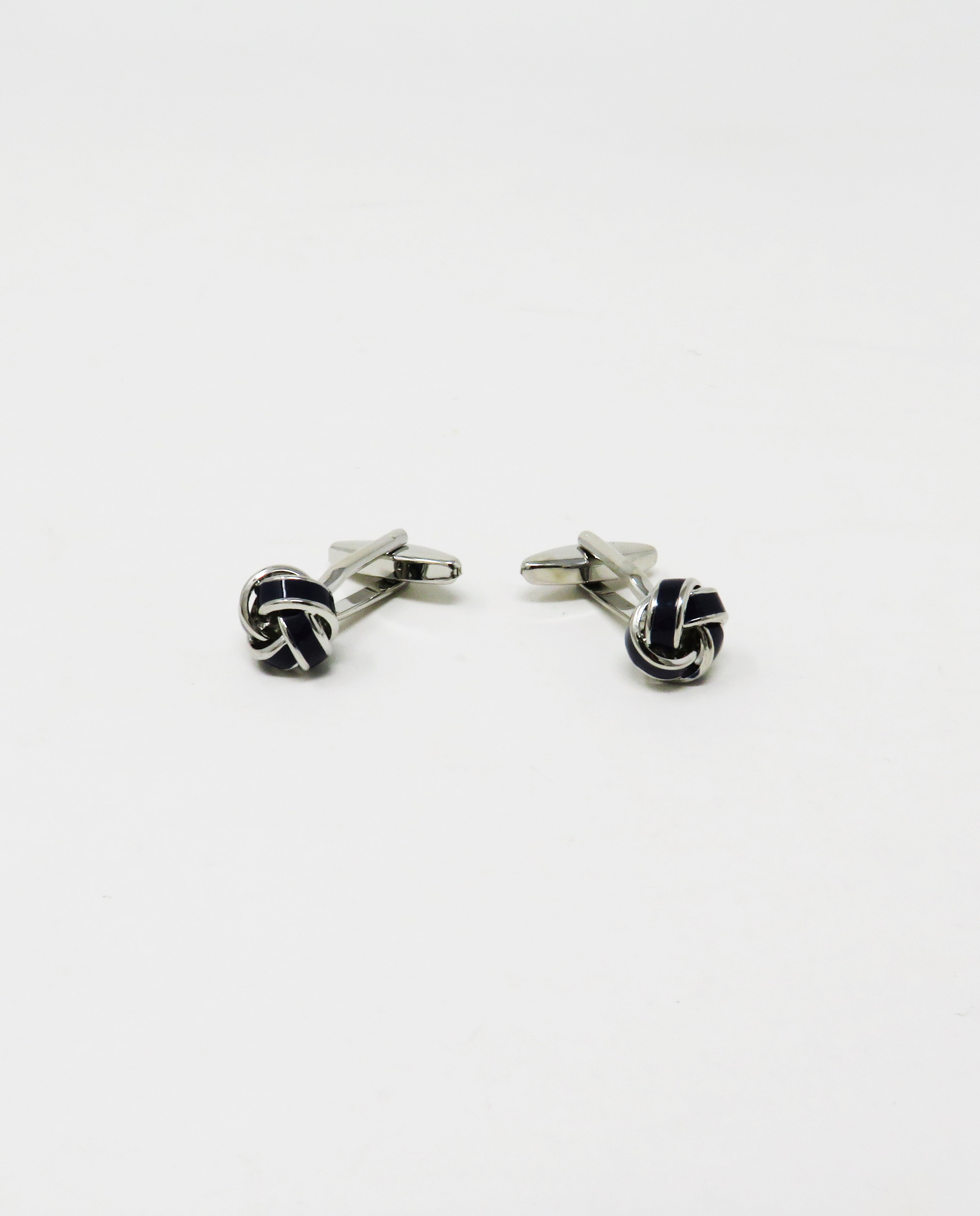Imagen 0 de Gemelos de hombre de color plata nudo Plateado
