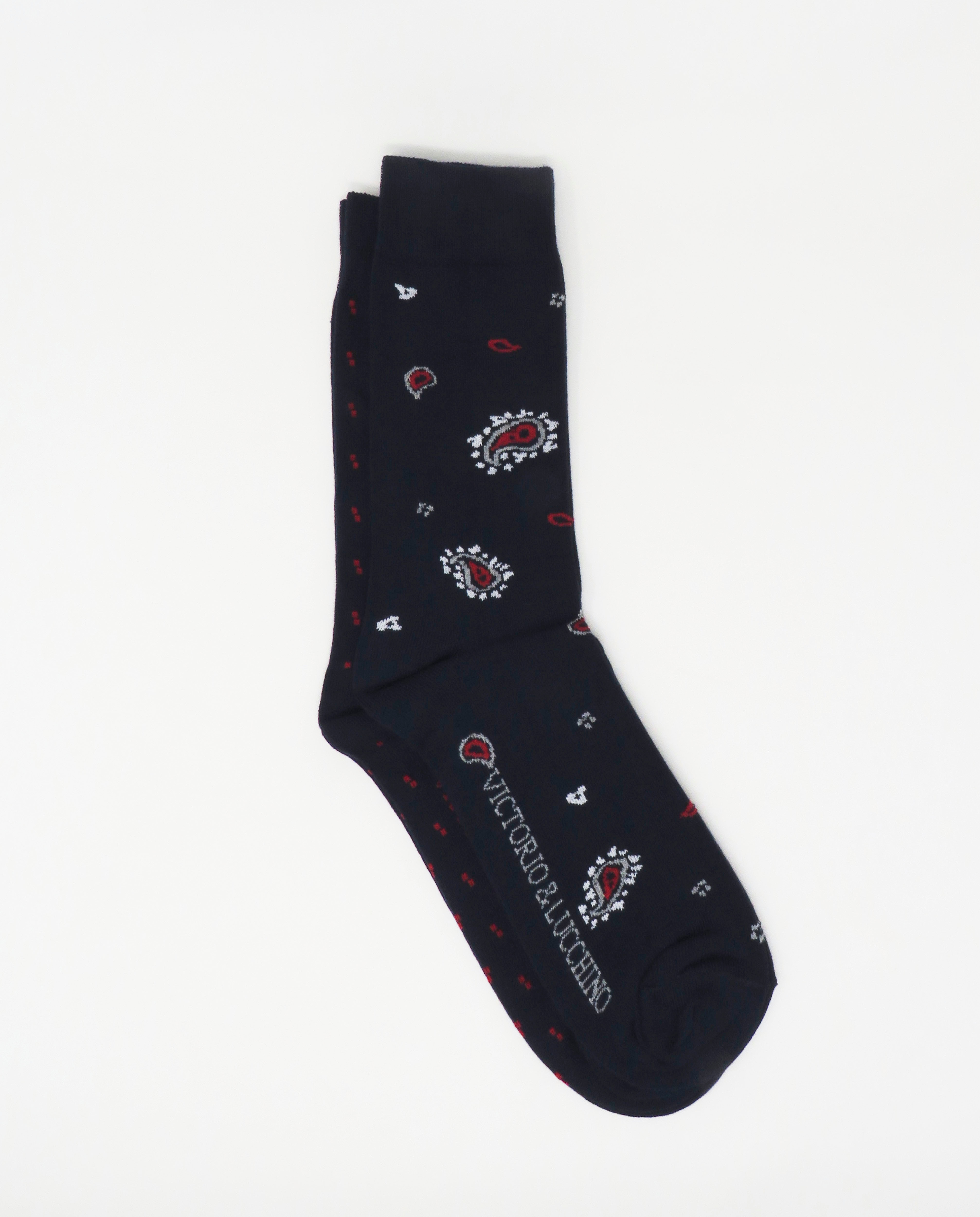 Pack de calcetines de hombre multicolor estampado fantasia - Victorio & Lucchino - Azul marino Azul marino-1
