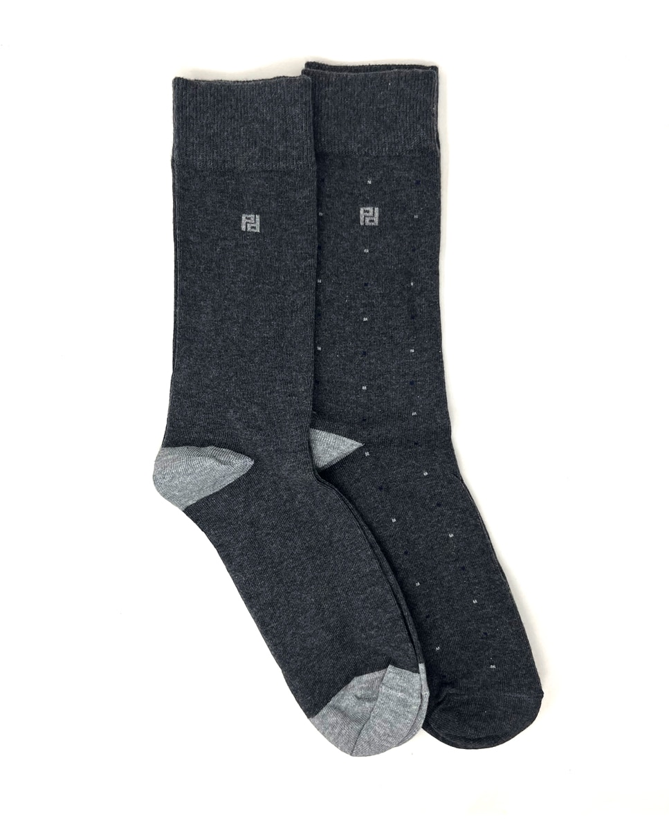 Imagen 0 de Pack de dos pares de calcetines de hombre altos en color gris Gris