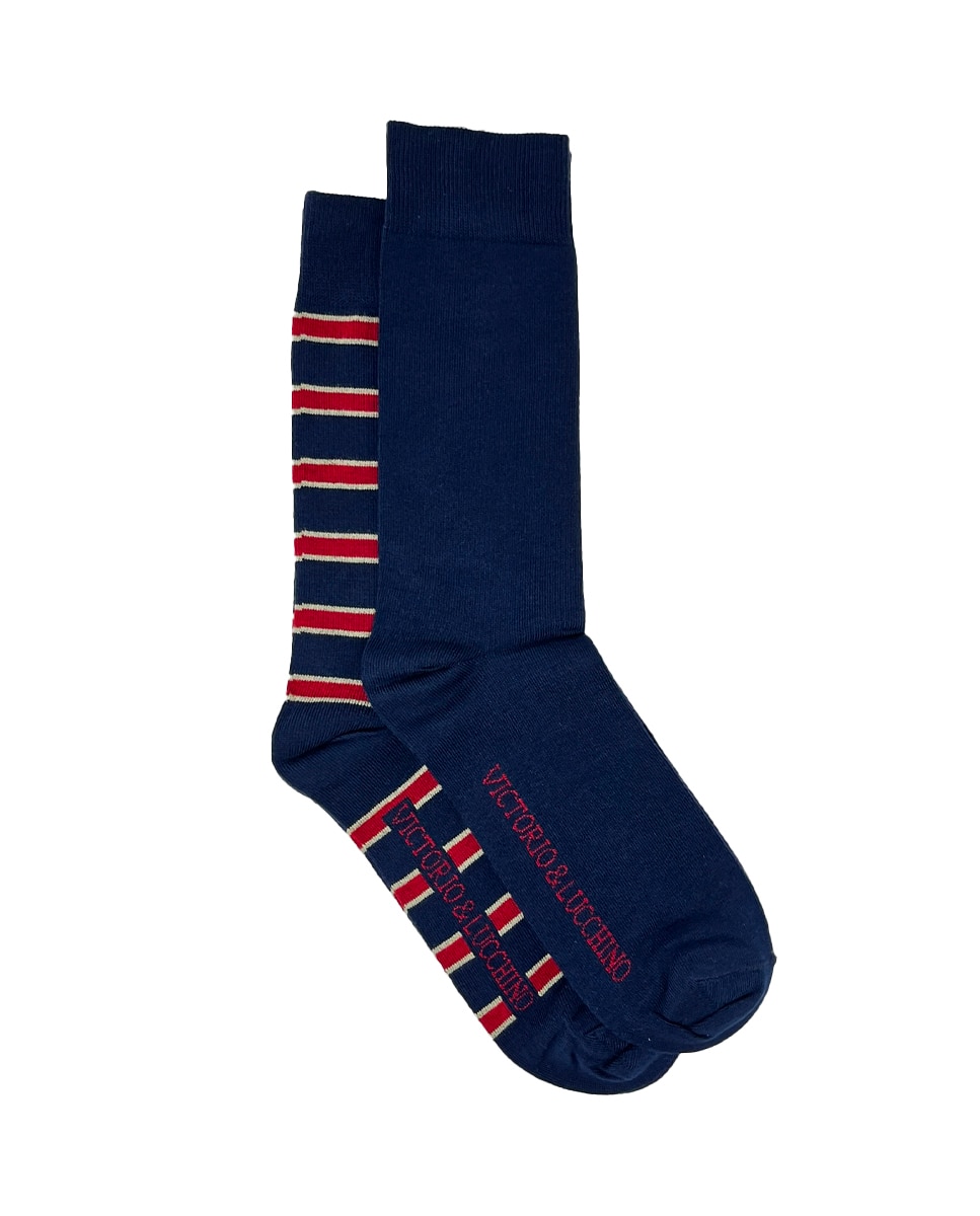 Imagen 0 de Pack de calcetines de hombre multicolor estampado fantasia Azul marino / Rosa