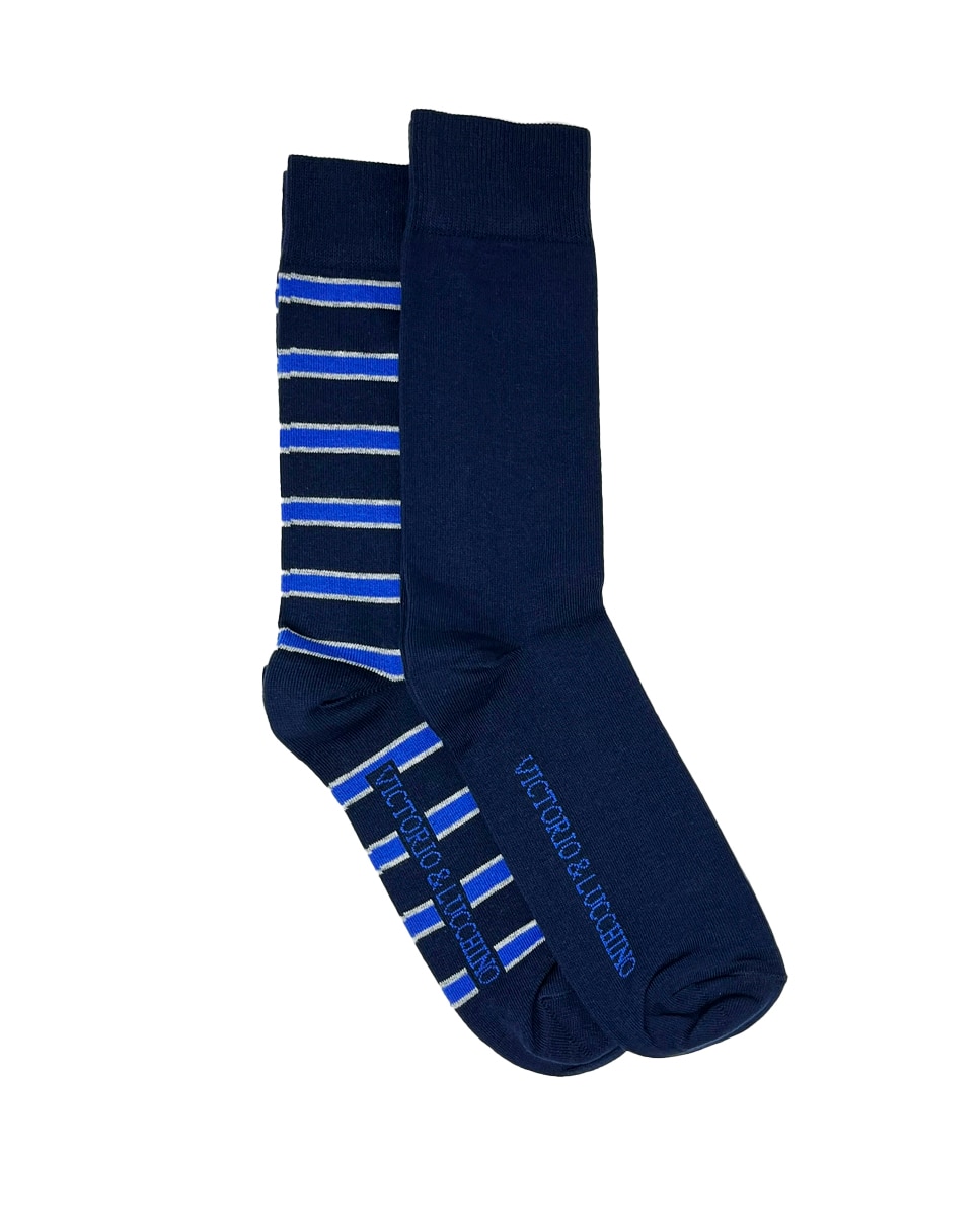 Imagen 0 de Pack de calcetines de hombre multicolor estampado fantasia Azul marino