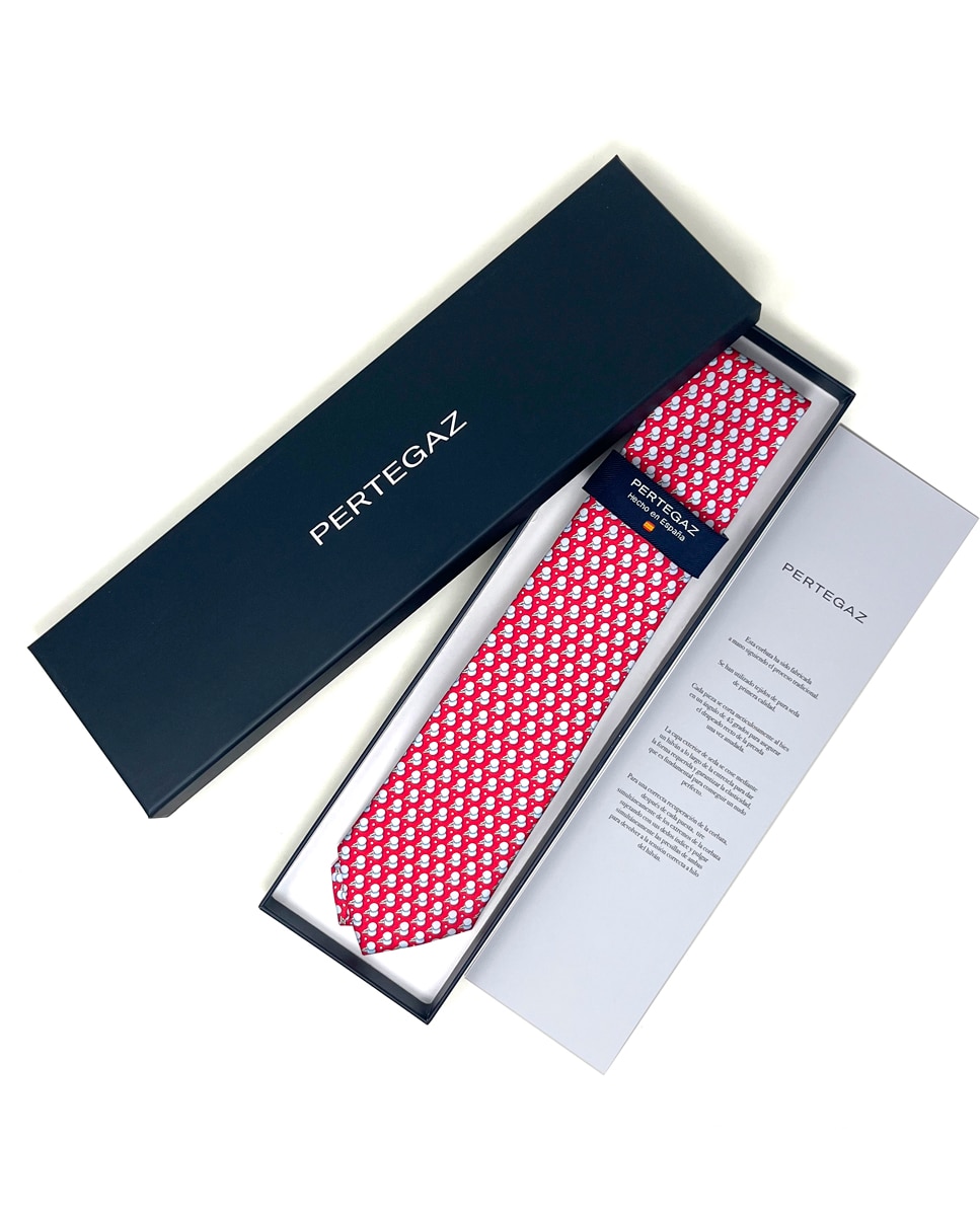 Corbata Premium en color - Pertegaz - Rojo Rojo-2