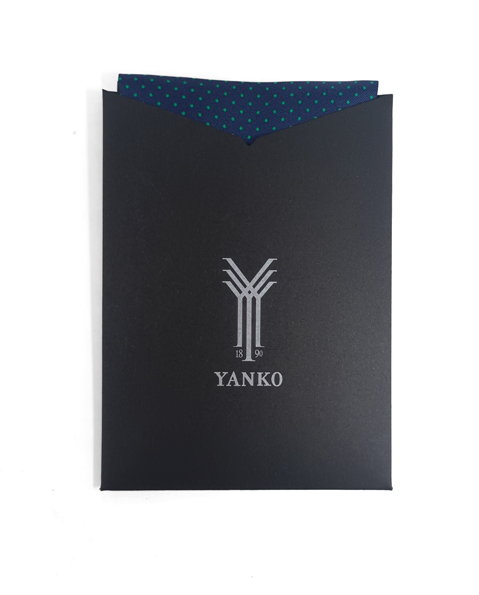 Pañuelo en color azul con verde - Yanko - Azul marino Azul marino-2