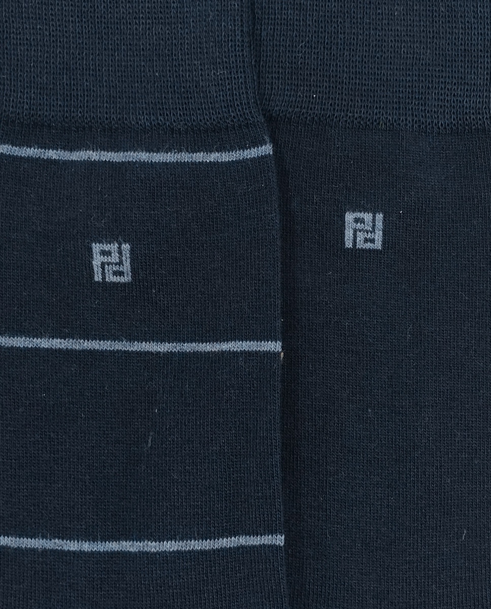 Imagen 3 de Pack de dos pares de calcetines de hombre altos en color - Pertegaz - Azul marino Azul marino